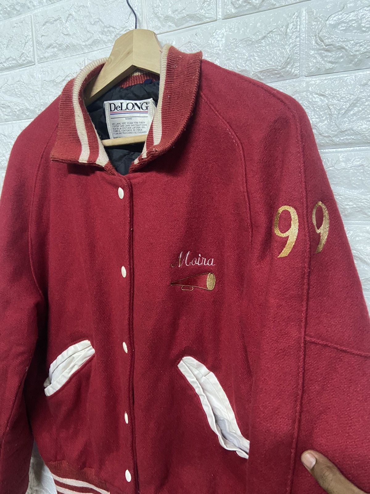 Delong Vintage Delong Moina St. Rose 99 Wool Stadium Varsity Jacket Size US S / EU 44-46 / 1 - 3 Thumbnail