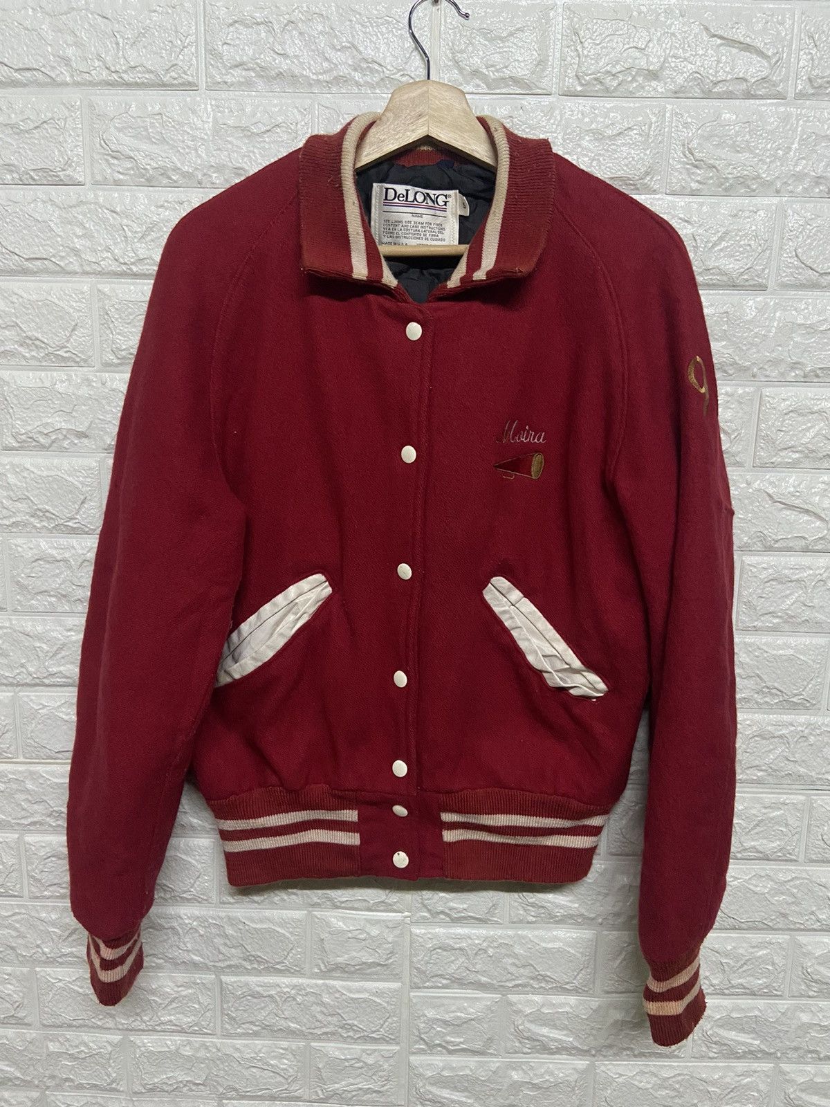 Delong Vintage Delong Moina St. Rose 99 Wool Stadium Varsity Jacket Size US S / EU 44-46 / 1 - 2 Thumbnail