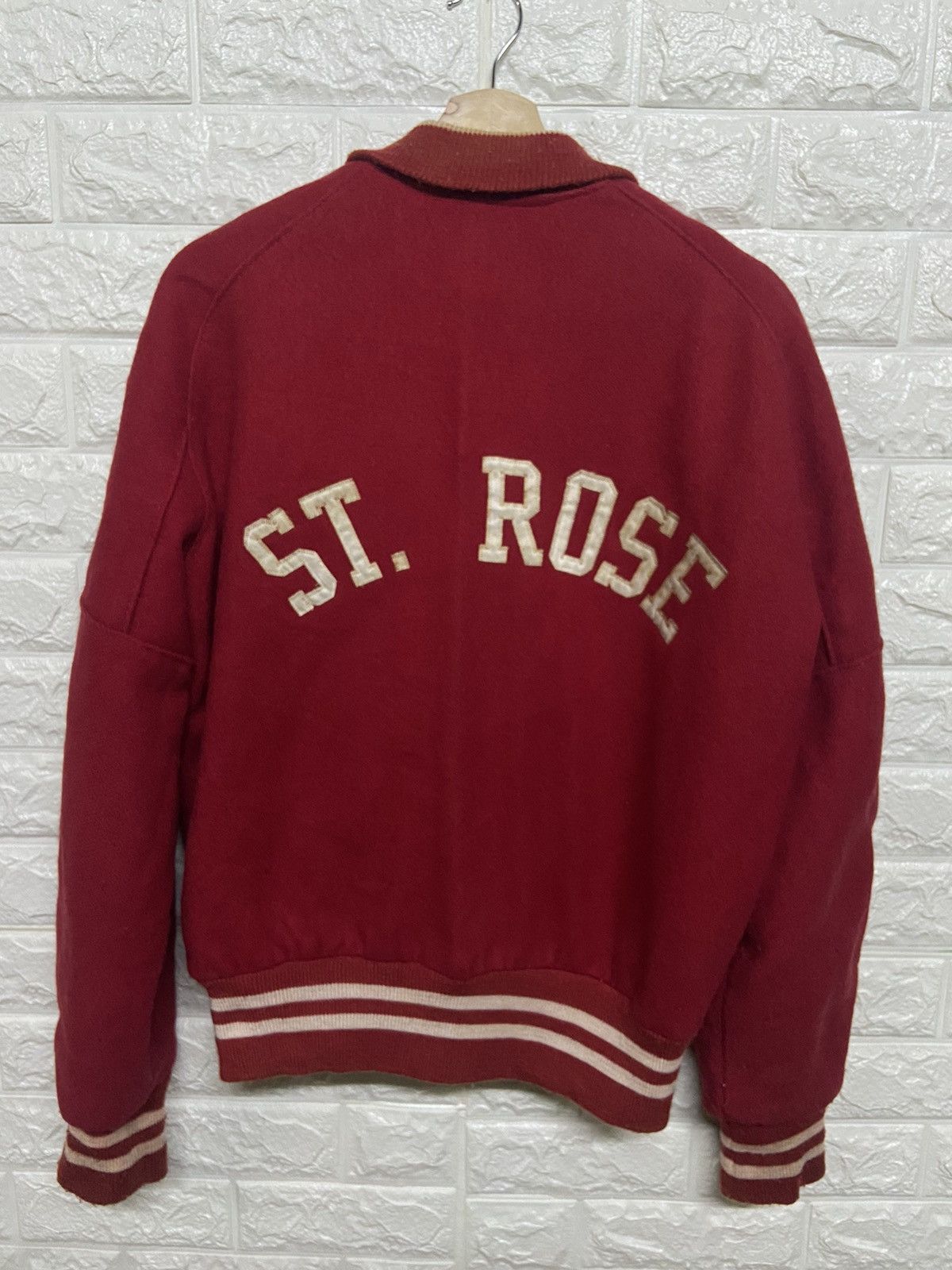 Delong Vintage Delong Moina St. Rose 99 Wool Stadium Varsity Jacket Size US S / EU 44-46 / 1 - 1 Thumbnail