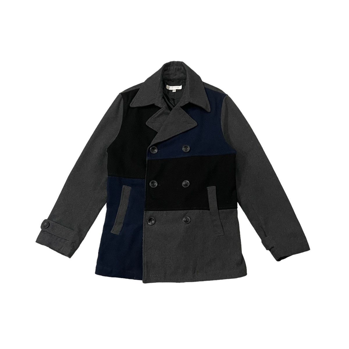 Japanese Brand Vintage Junglestorm Multicolour Wool Double Breast Jacket Size US M / EU 48-50 / 2 - 1 Thumbnail