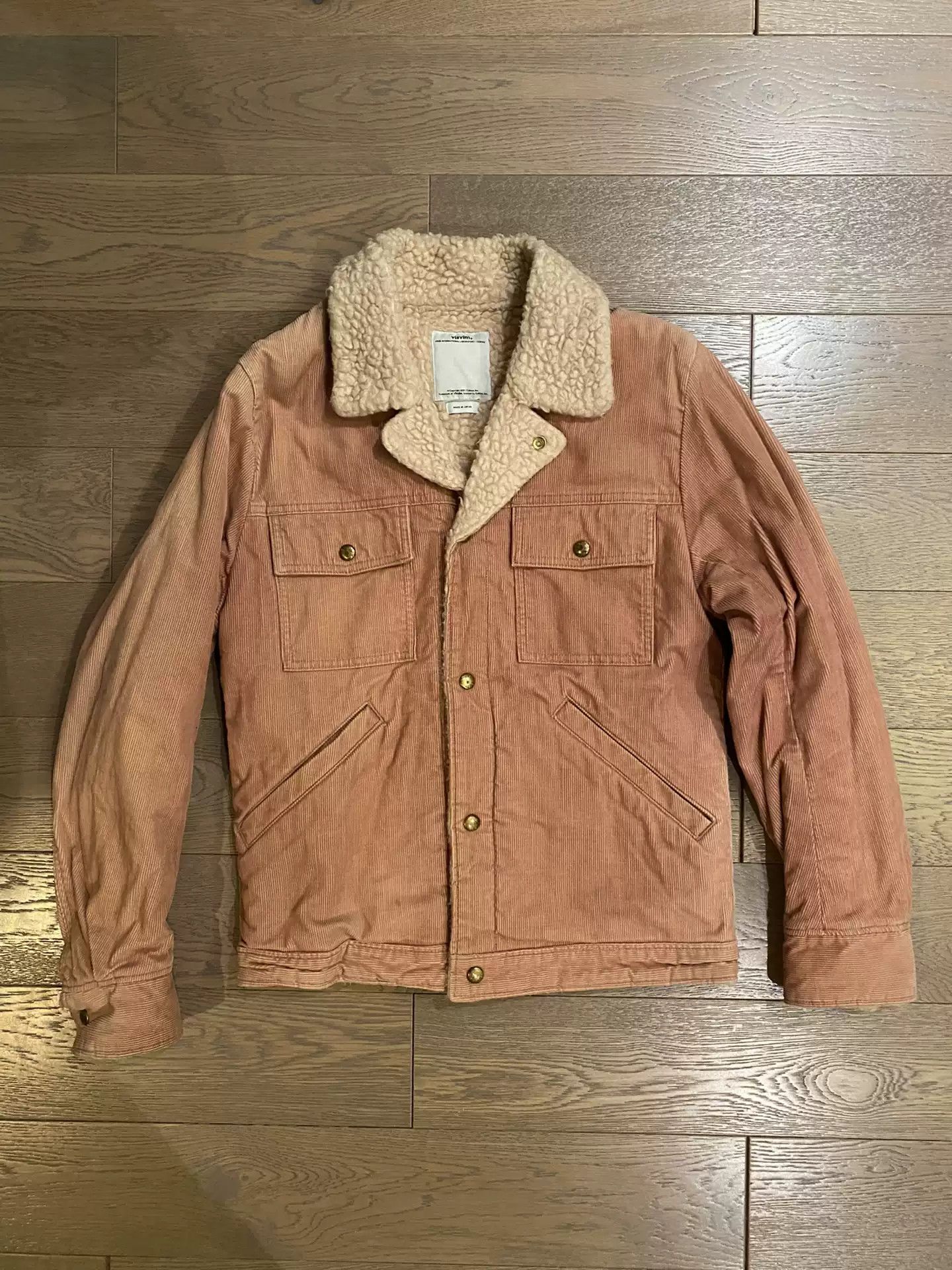 image of Visvim 13Aw Pink Cashmare Caravan Jkt in Black, Men's (Size Medium)