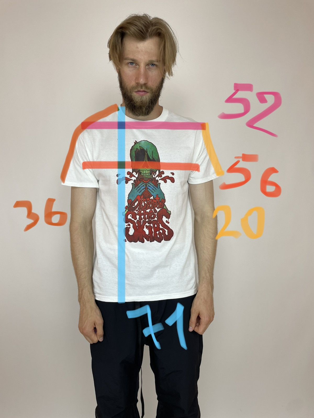 Fruit Of The Loom × Vintage FRUIT of the LOOM Disrupt the Skies T-shirt Mens size Large Size US L / EU 52-54 / 3 - 10 Thumbnail