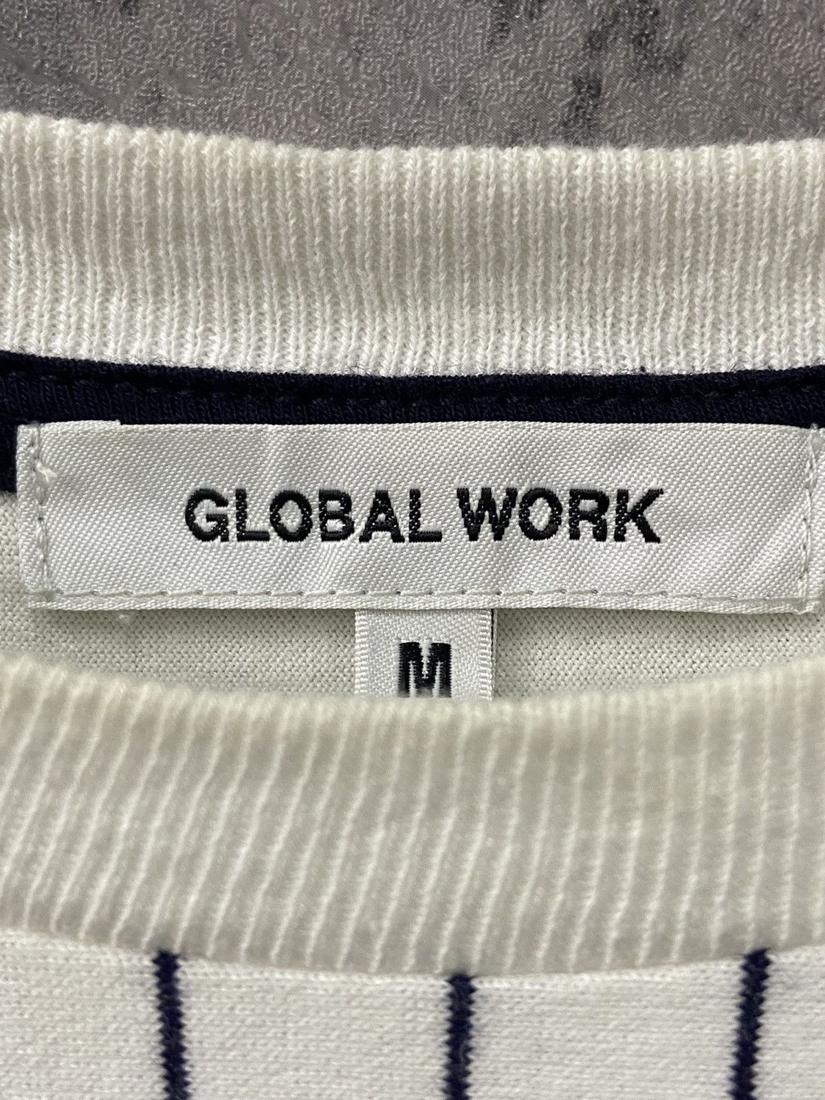Global Work × Japanese Brand Global Work Japan Stripe Border Tshirt Size US M / EU 48-50 / 2 - 6 Thumbnail