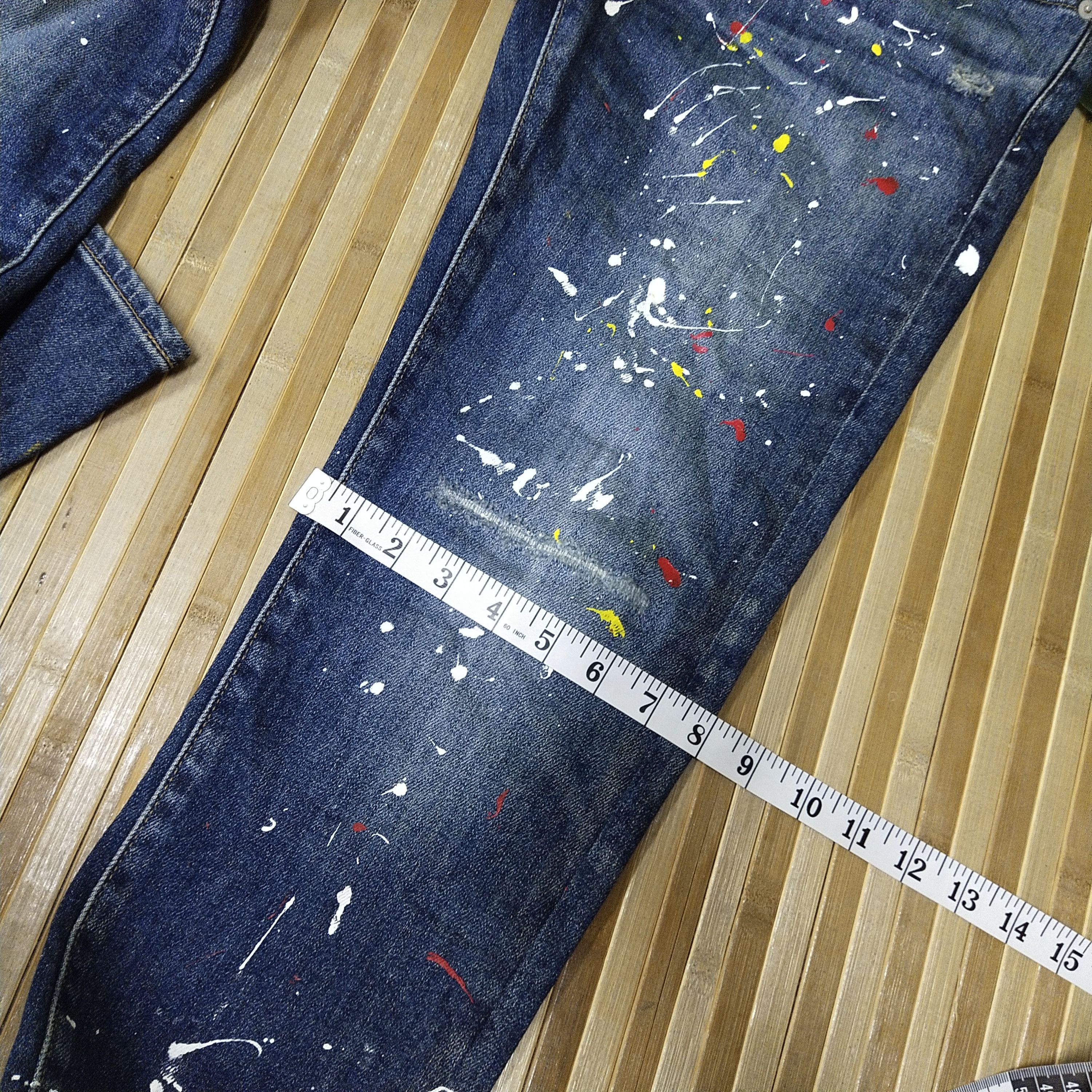 Japanese Brand × Uniqlo Paint Splatter Jeans + Distressed Size US 30 / EU 46 - 11 Thumbnail