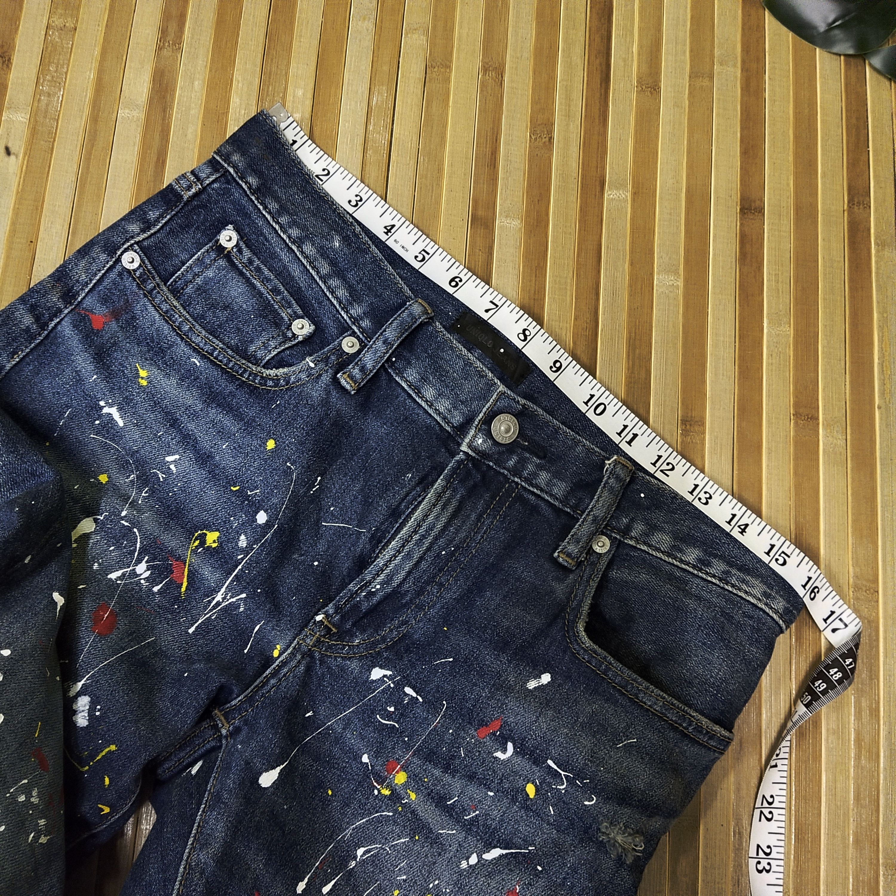 Japanese Brand × Uniqlo Paint Splatter Jeans + Distressed Size US 30 / EU 46 - 9 Thumbnail