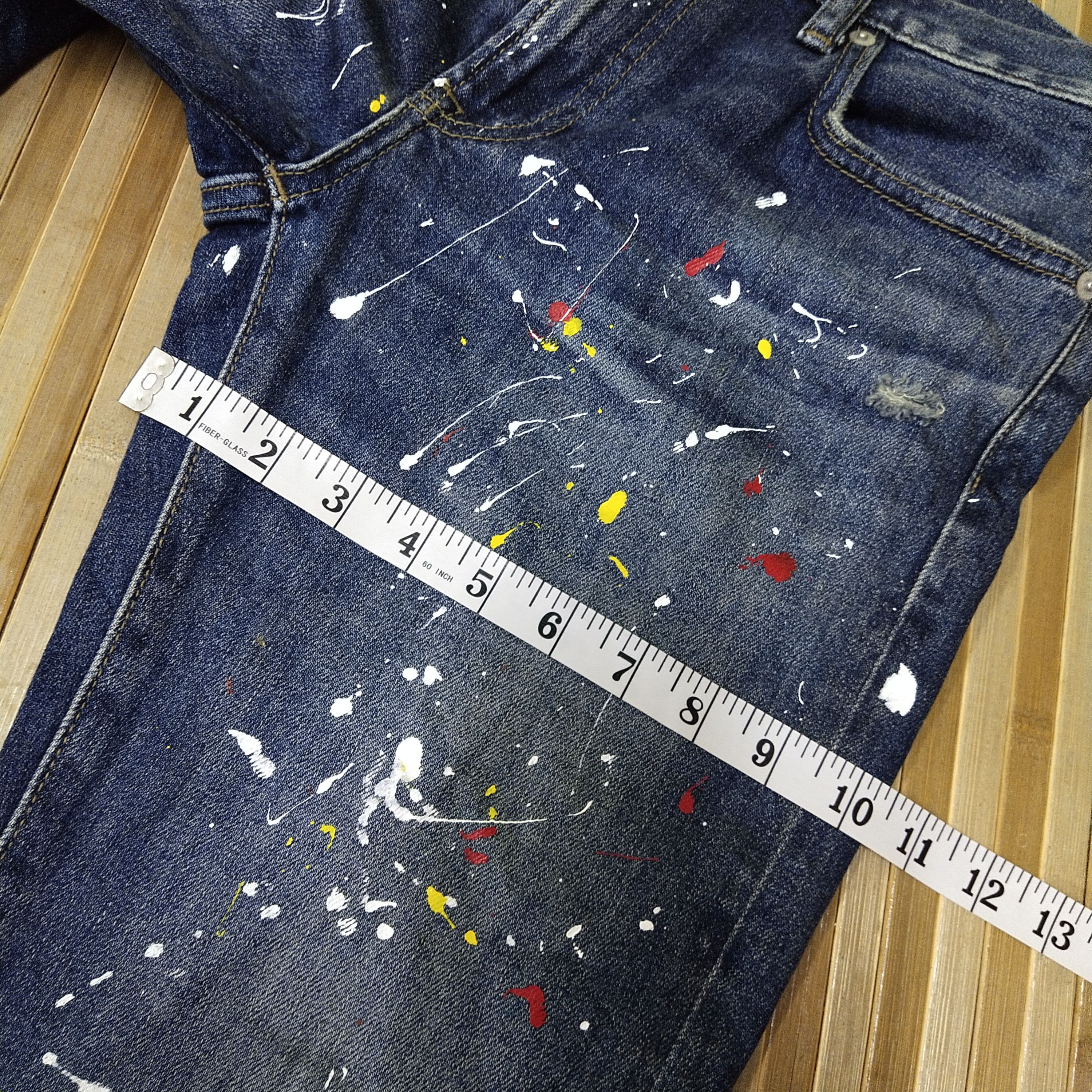 Japanese Brand × Uniqlo Paint Splatter Jeans + Distressed Size US 30 / EU 46 - 10 Thumbnail