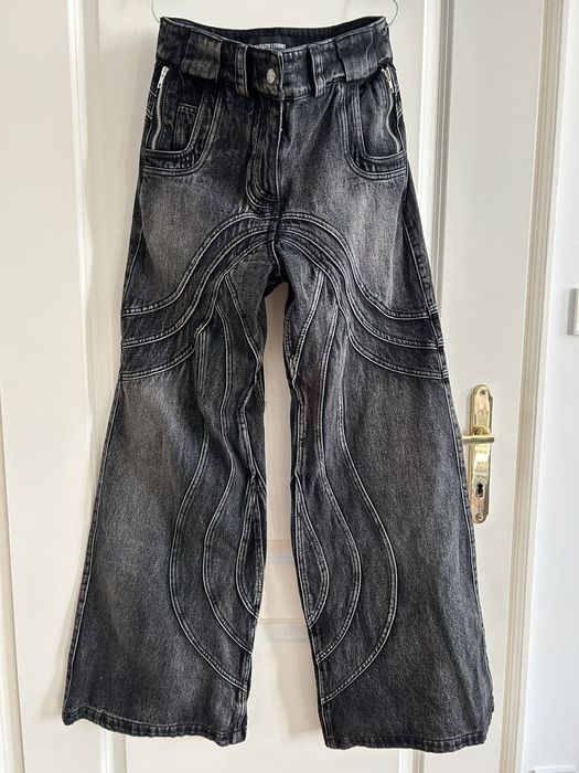 No Faith Studios HEAVY WAVE DENIM USED BLACK | Grailed