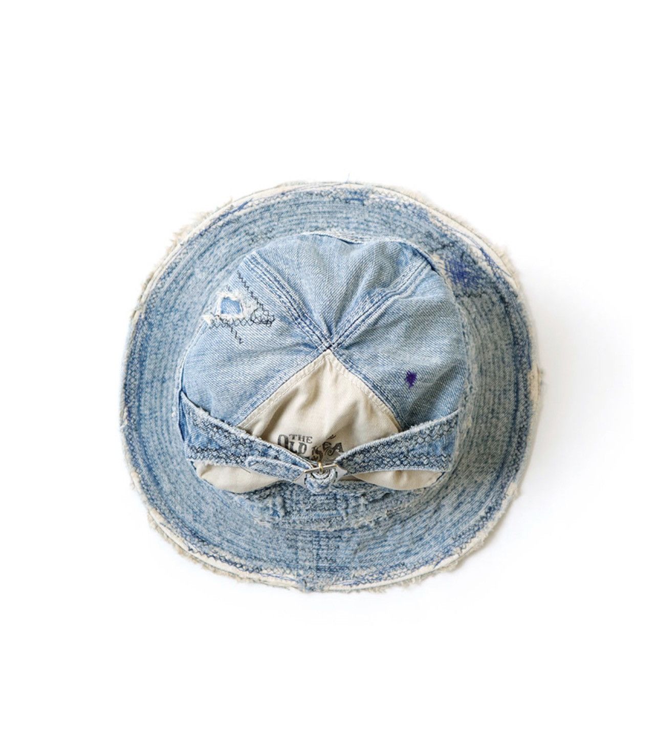 Kapital Kapital Old Man And The Sea Crushed Denim Bucket Hat Size ONE SIZE - 4 Thumbnail