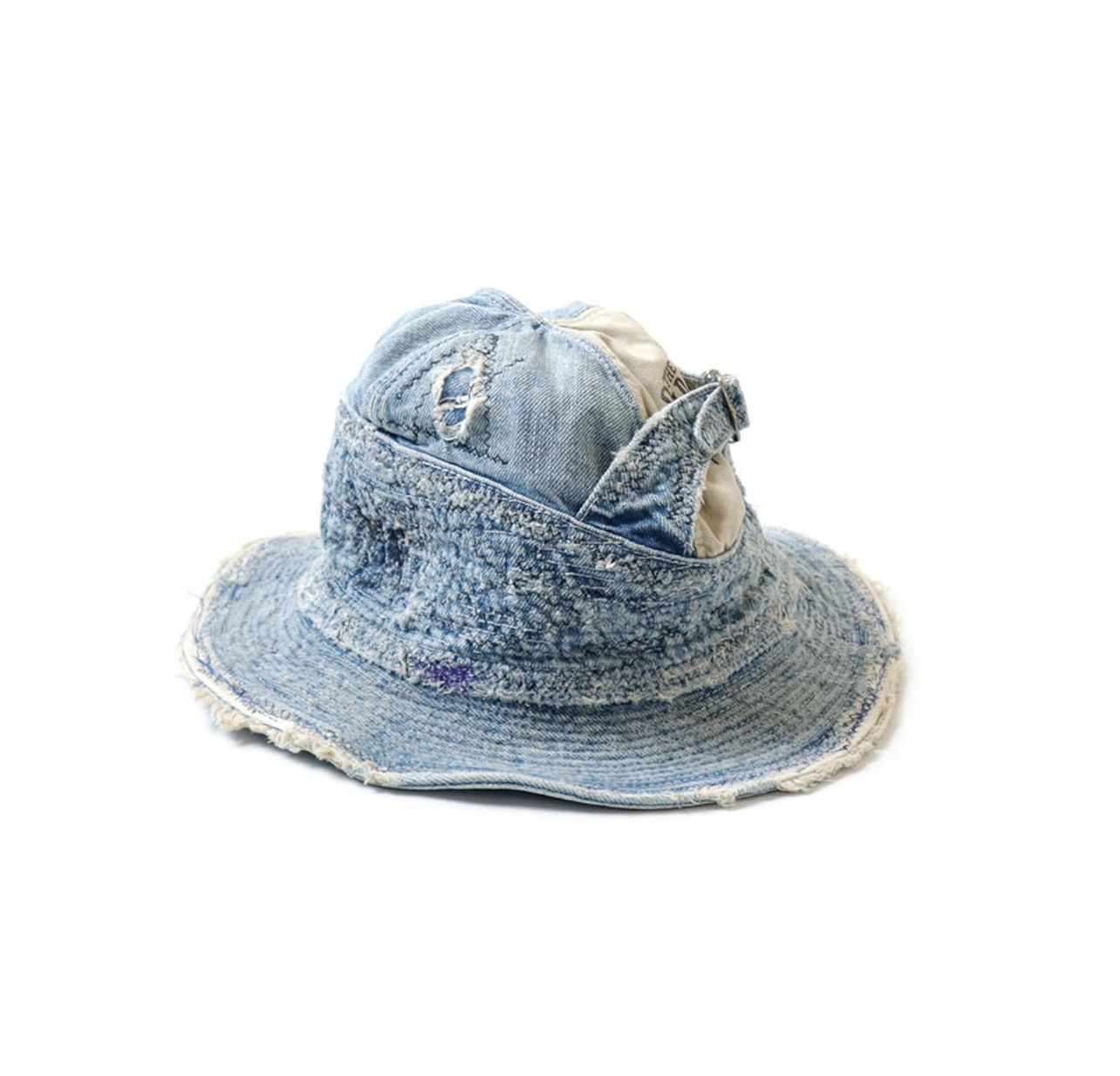 Kapital Kapital Old Man And The Sea Crushed Denim Bucket Hat Size ONE SIZE - 2 Thumbnail