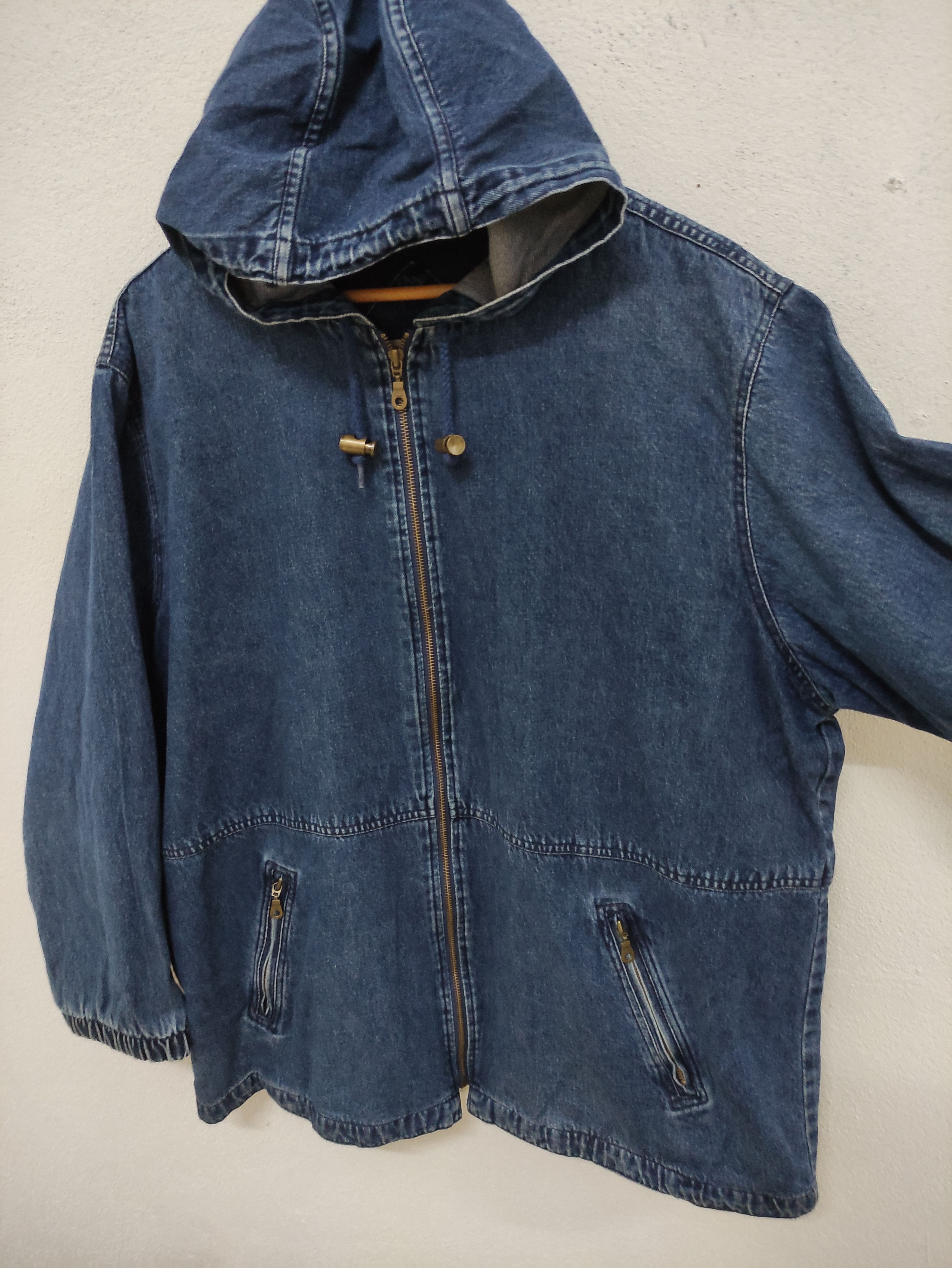 St. Johns Bay Vintage St.John's Bay Oversized Hooded Denim Jacket Size US XL / EU 56 / 4 - 4 Thumbnail