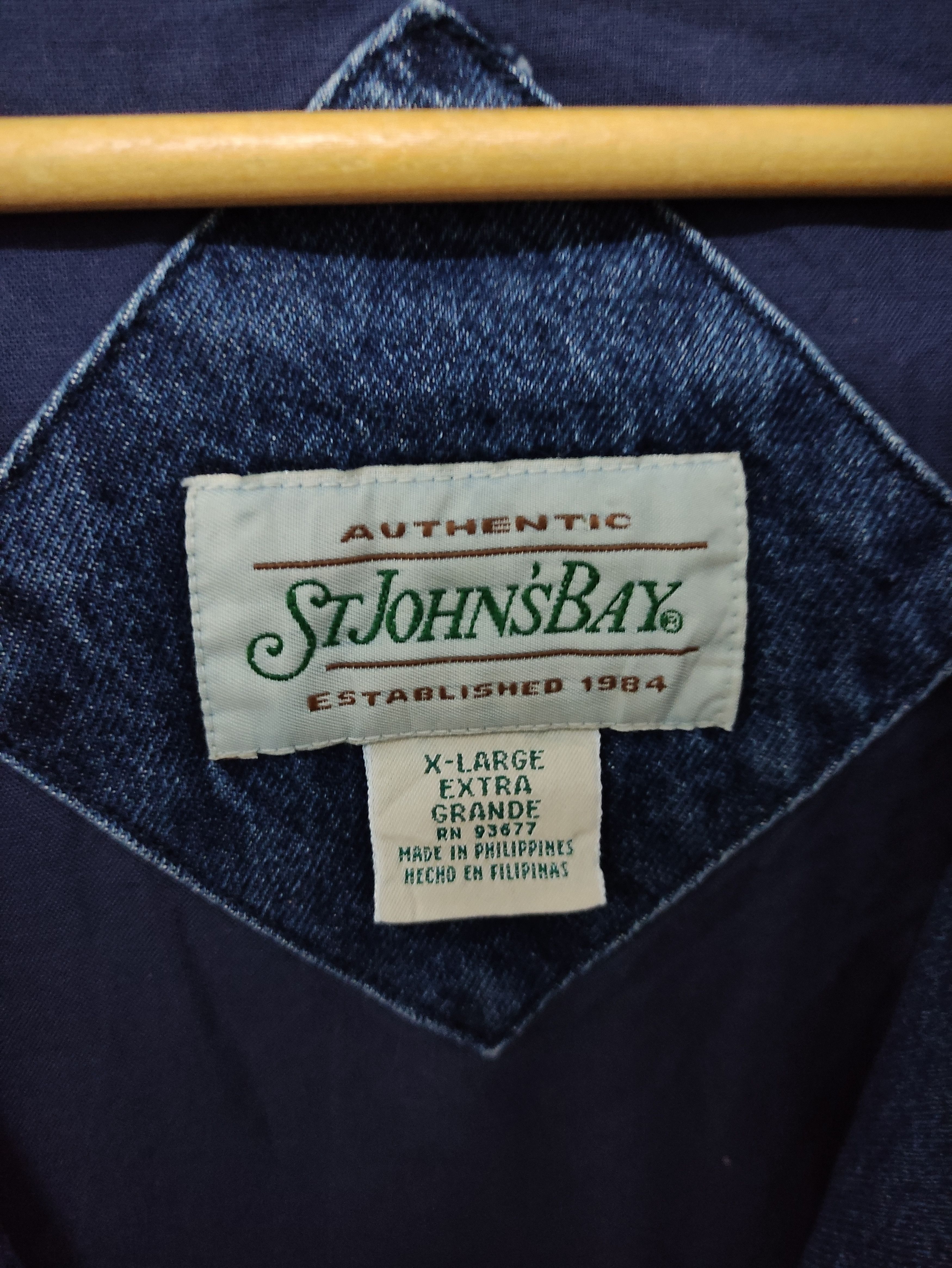St. Johns Bay Vintage St.John's Bay Oversized Hooded Denim Jacket Size US XL / EU 56 / 4 - 6 Thumbnail