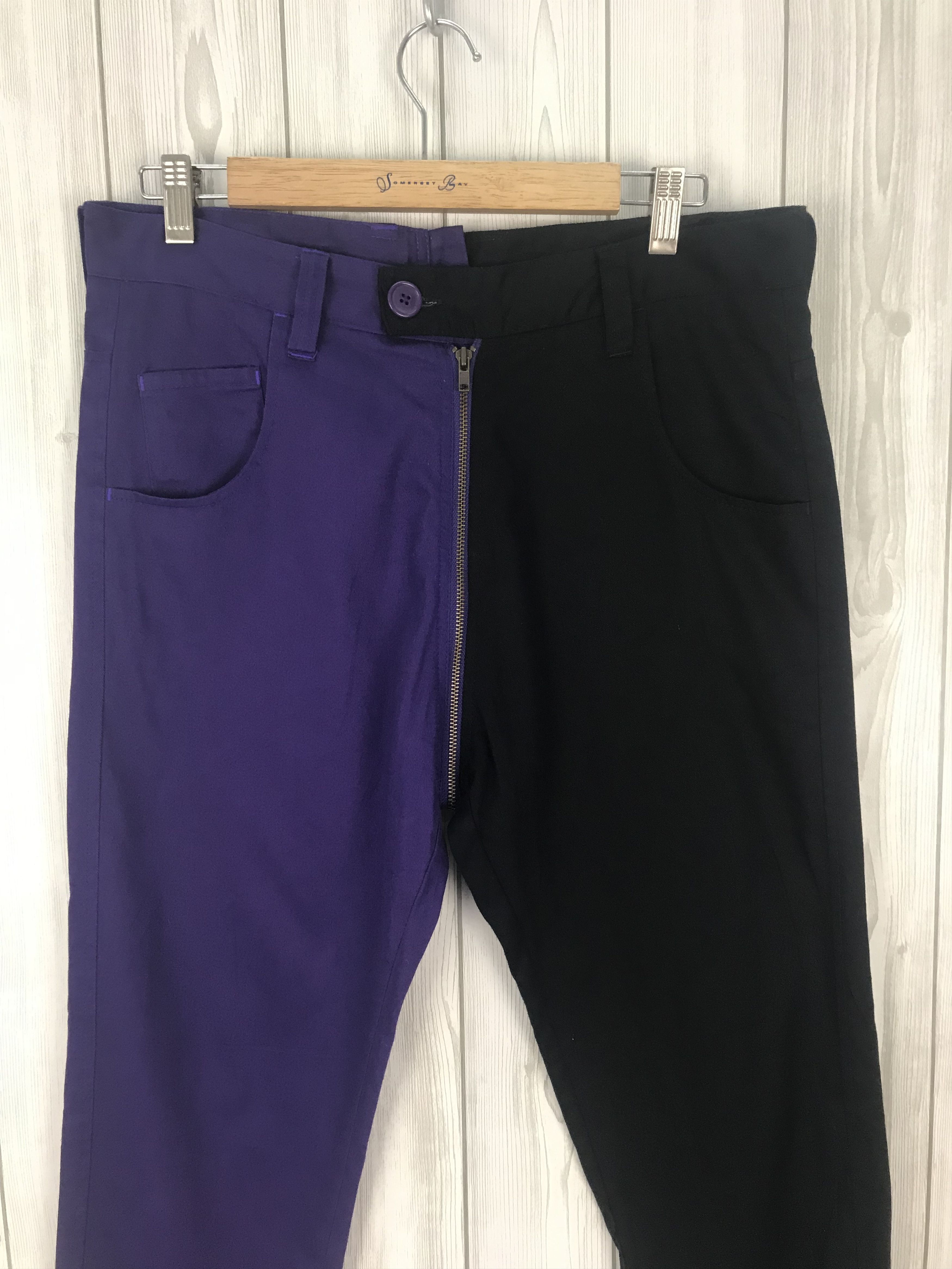Hysteric Glamour × Undercover Japanese Brand SEKIYA Made In Japan Split Two Colour Pants Size US 33 - 3 Thumbnail