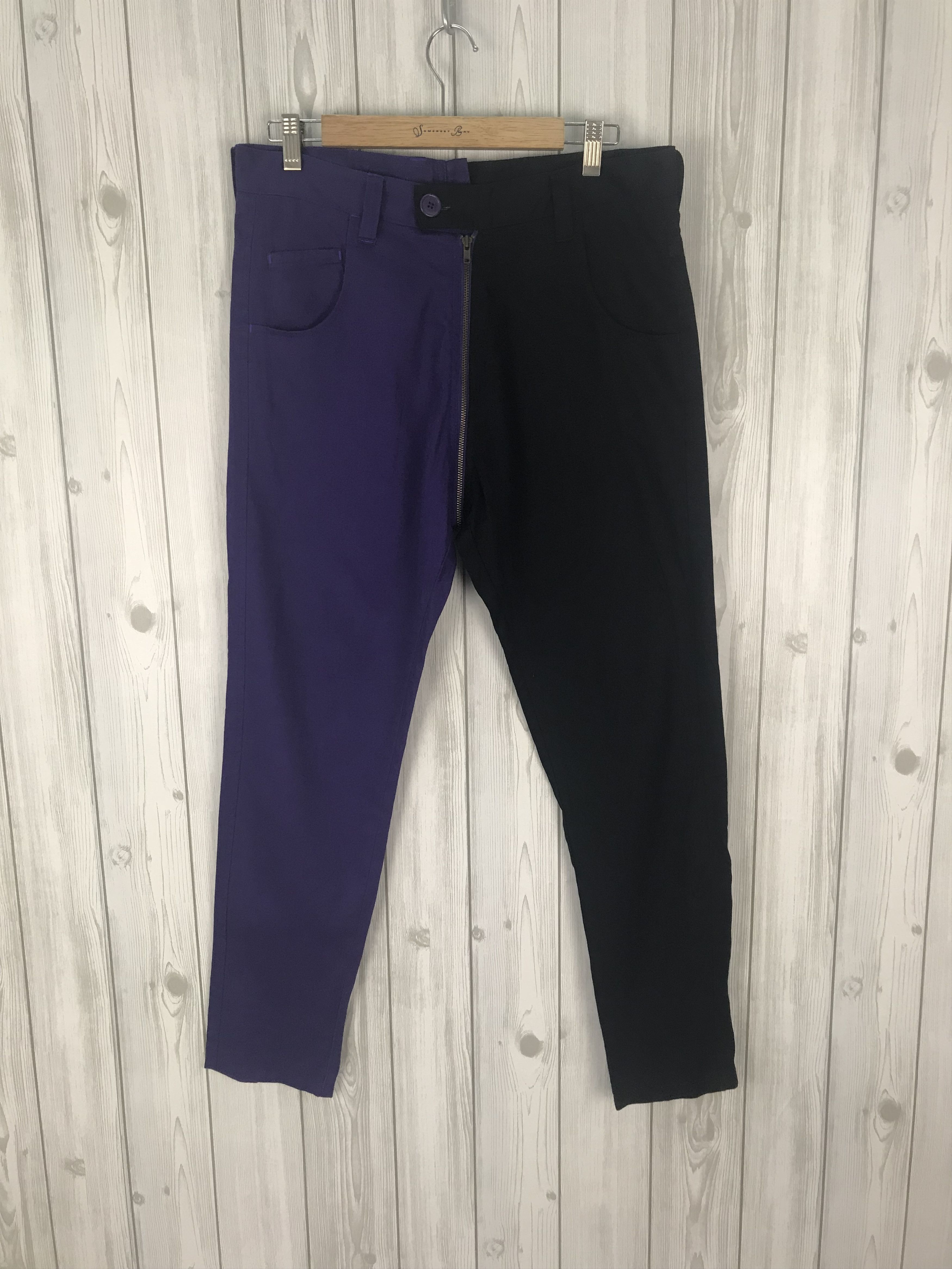 Hysteric Glamour × Undercover Japanese Brand SEKIYA Made In Japan Split Two Colour Pants Size US 33 - 2 Thumbnail