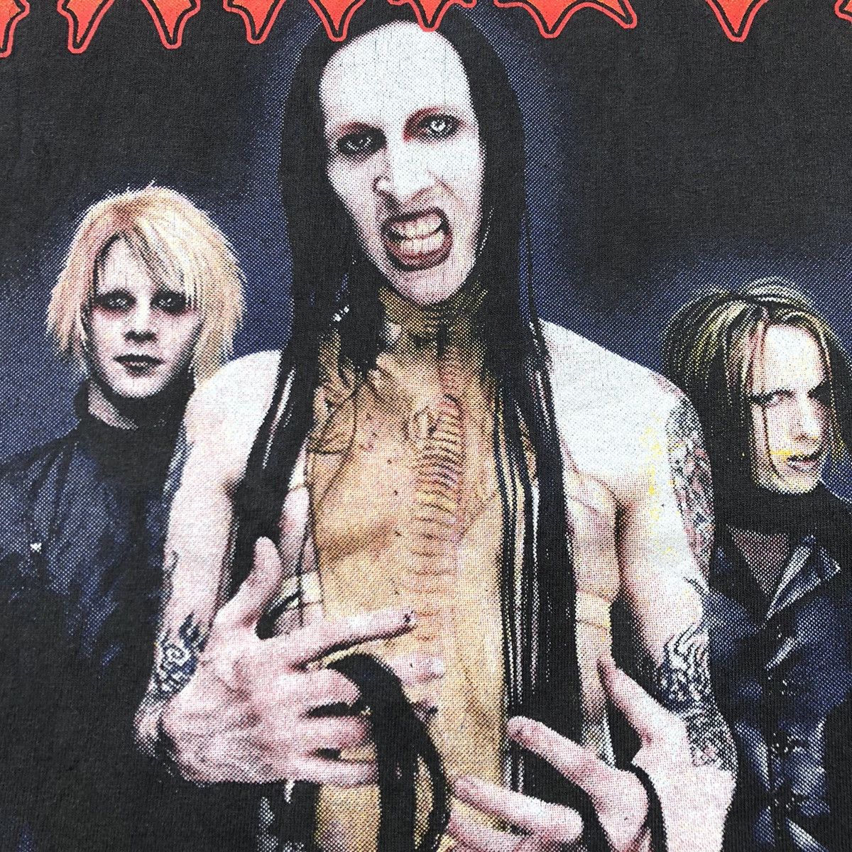 Band Tees × Marilyn Manson × Vintage 🔥Rare🔥Vintage Marilyn Manson Rap Tees Design Promo Metal Tee Size US L / EU 52-54 / 3 - 5 Thumbnail