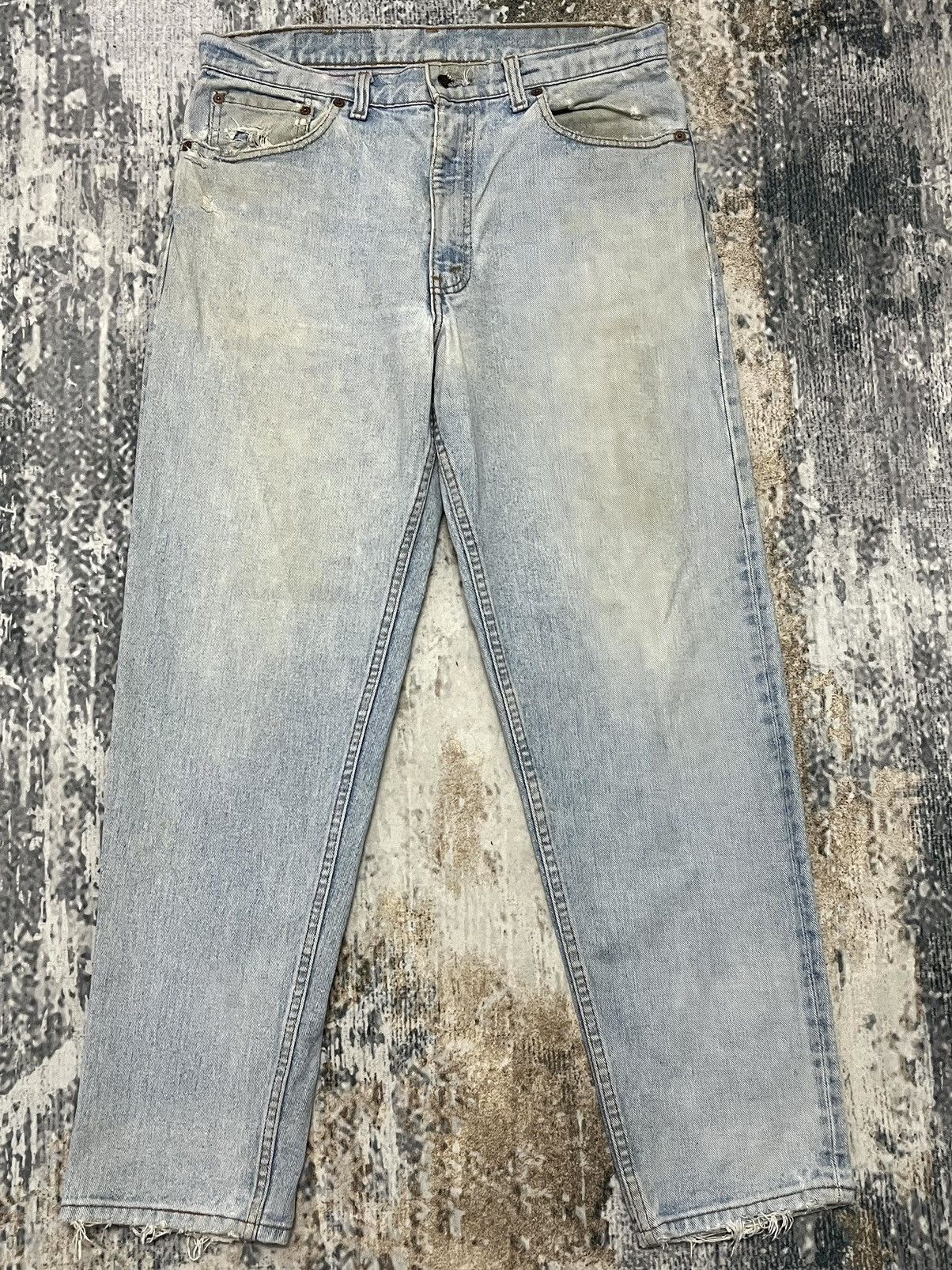 Vintage 90’s Levis 505 Distressed Faded Worn Denim