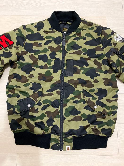 Bape 1st Camo Shark MA-1 Jacket | Grailed