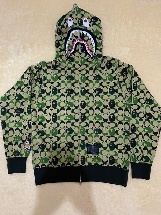 Bape Bape x Coach Shark Hoodie | Grailed