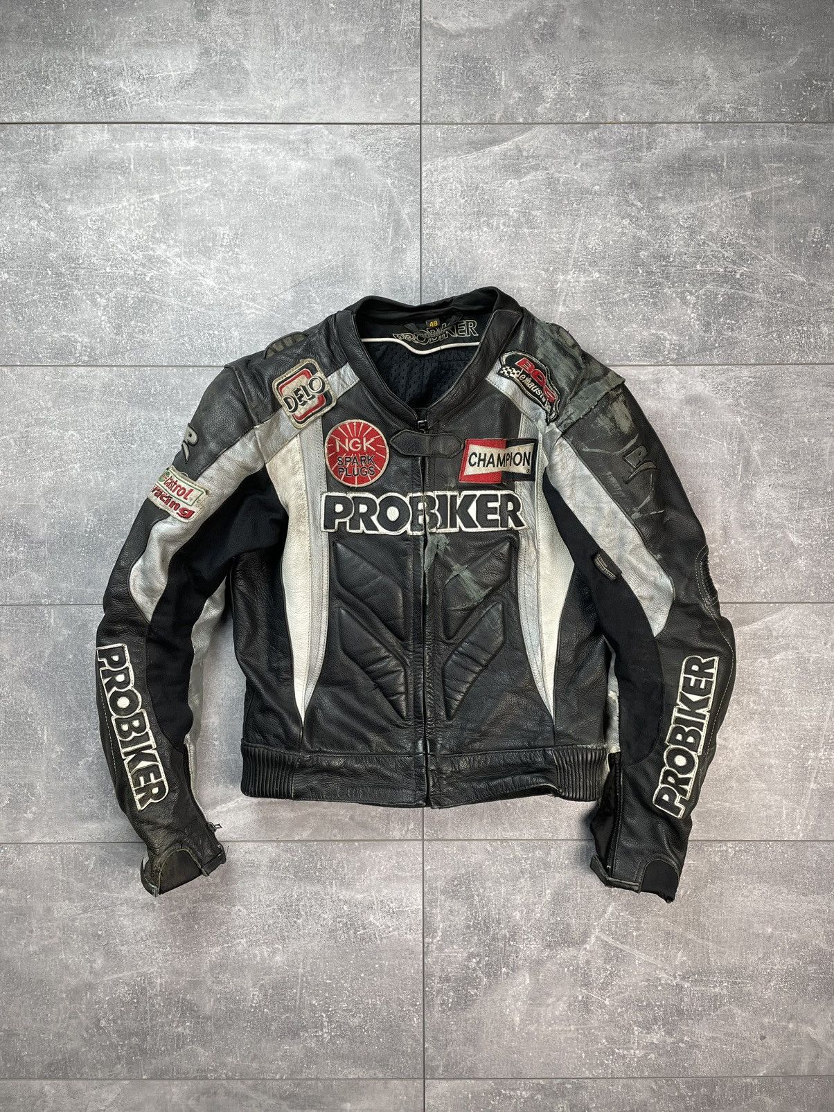 Leather Jacket Probiker Moto Racing Leather Jacket Grailed 1565