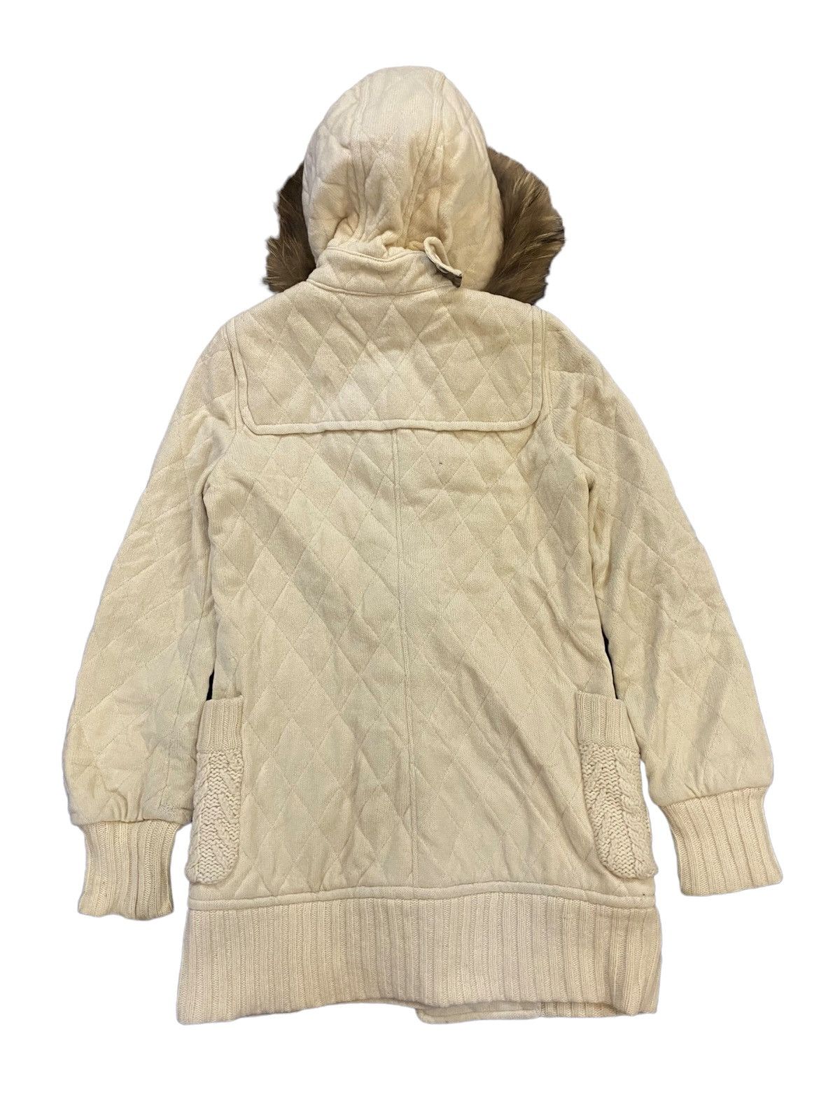 Burberry 💥Vintage Fur Burberry Novacheck Duffle Coat Jacket Size XS / US 0-2 / IT 36-38 - 3 Thumbnail