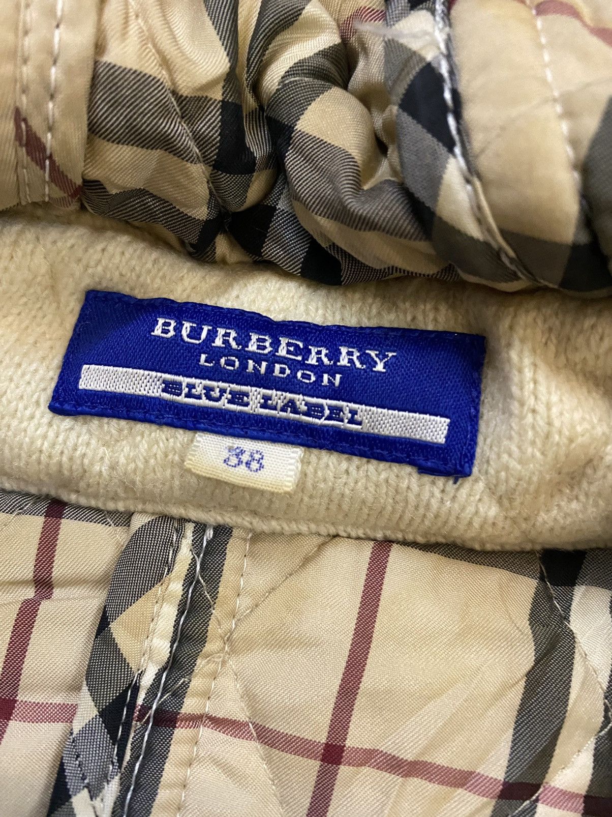 Burberry 💥Vintage Fur Burberry Novacheck Duffle Coat Jacket Size XS / US 0-2 / IT 36-38 - 15 Thumbnail