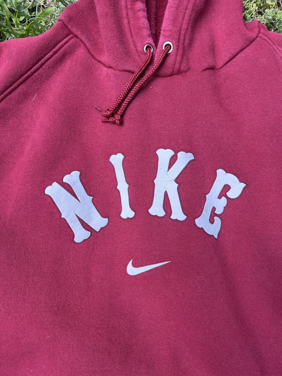 Nike Vintage Nike Center Swoosh Spell Out Hoodie Size US XXL / EU 58 / 5 - 4 Thumbnail