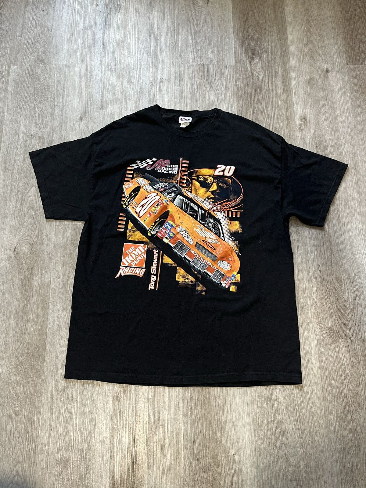 image of Chase Authentics x Nascar Tony Stewart Home Depot Men's Chase Authentic Tshirt in Black (Size 2XL)