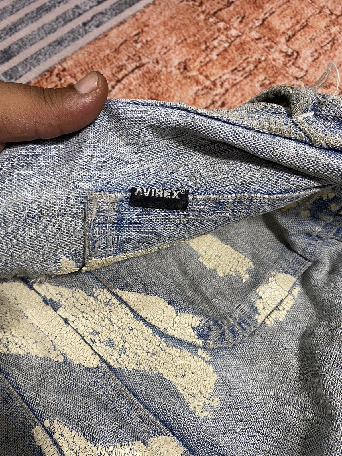 AVIREX FLIGHT DISTRESSED HERRINGBONE NO. 28-A6755