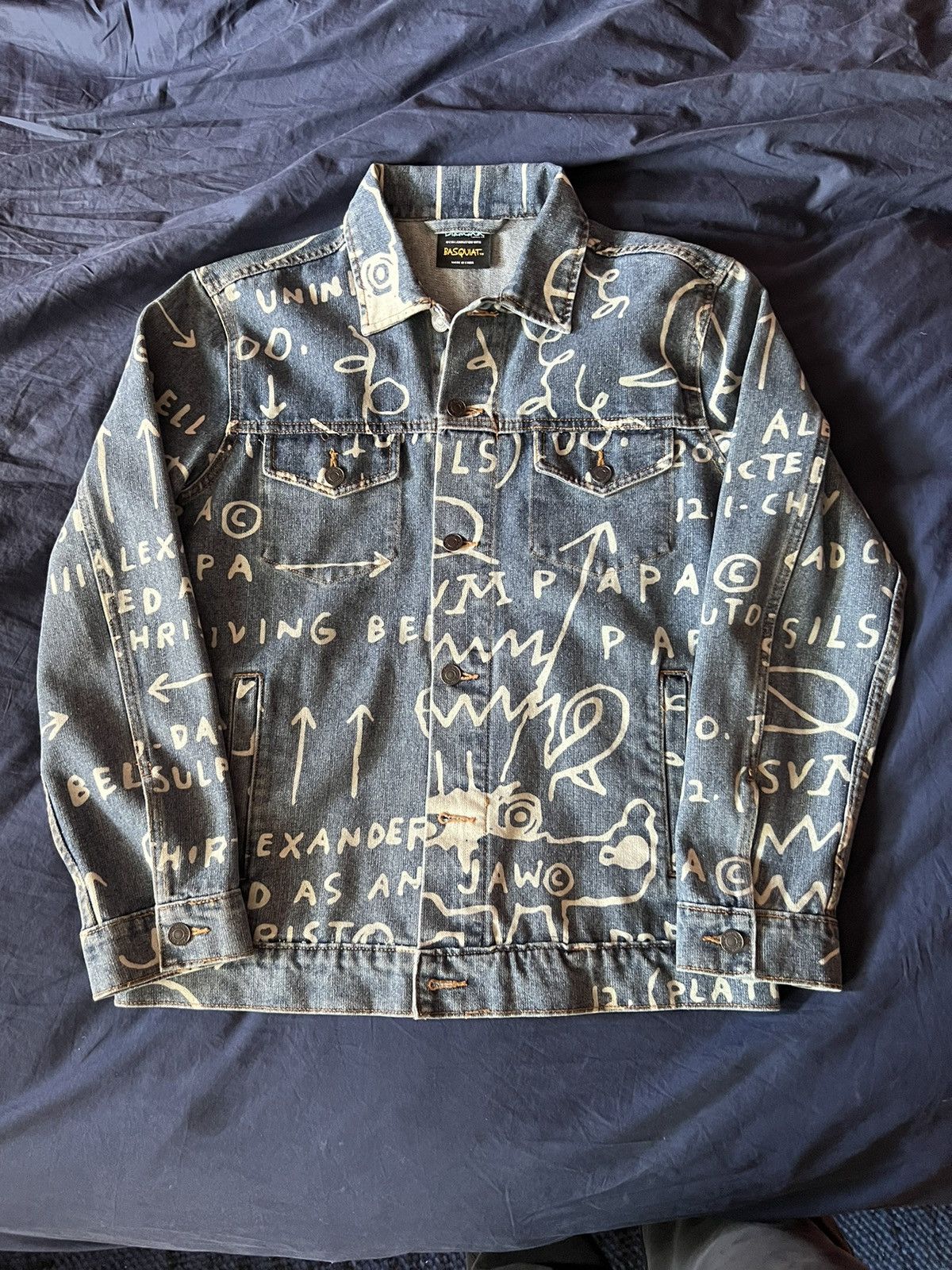 Diamond Supply Co Basquiat Denim Jacket | Grailed