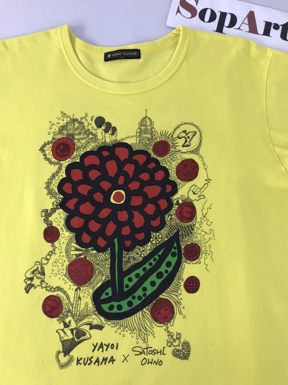 Japanese Brand Vintage 24Hour Television Yayoi Kusama X Satoshi Ohno Tee Size US L / EU 52-54 / 3 - 4 Thumbnail