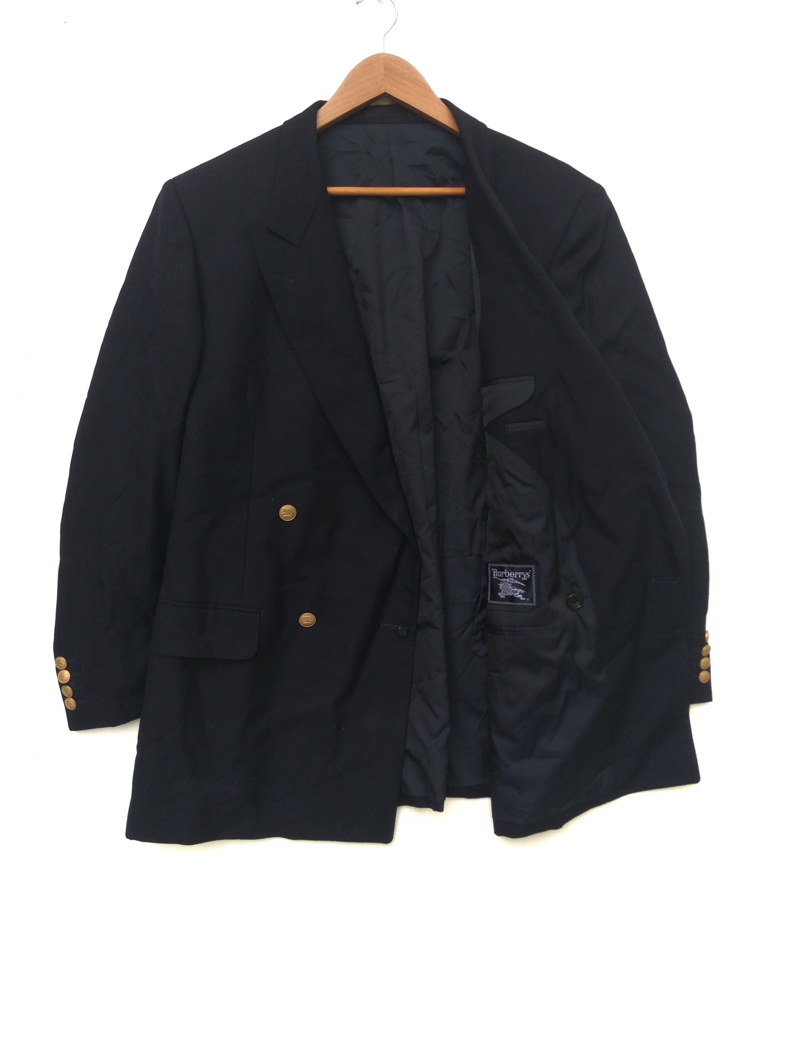 image of Burberrys Prorsum Blazer Tasmania Wool in Blue Black, Men's (Size Large)