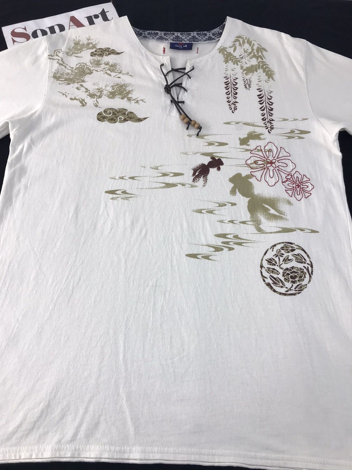 Japanese Brand × Vintage Vtg Cune All Graphic Fish Koi Design Tee Size US L / EU 52-54 / 3 - 3 Thumbnail
