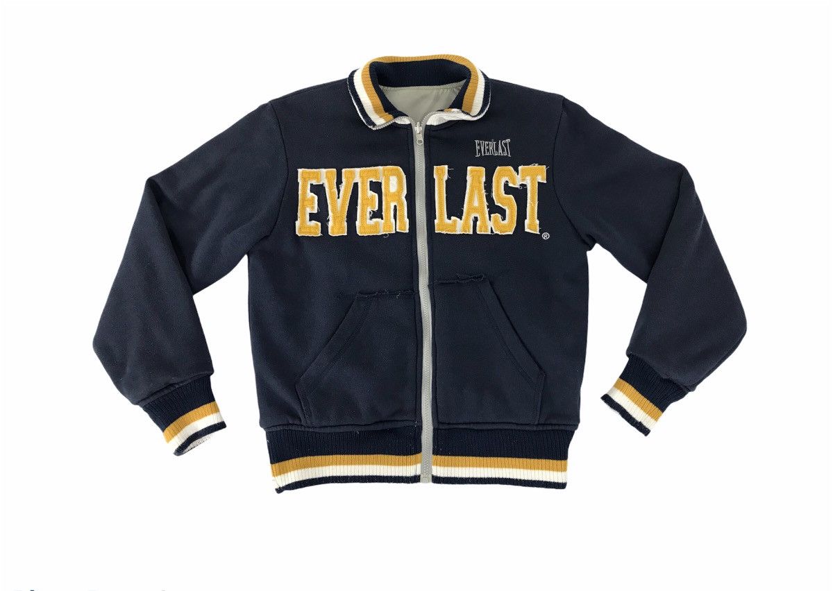 image of Vintage Everlast Big Logo Zipper Pocket Style in Blue, Men's (Size Medium)