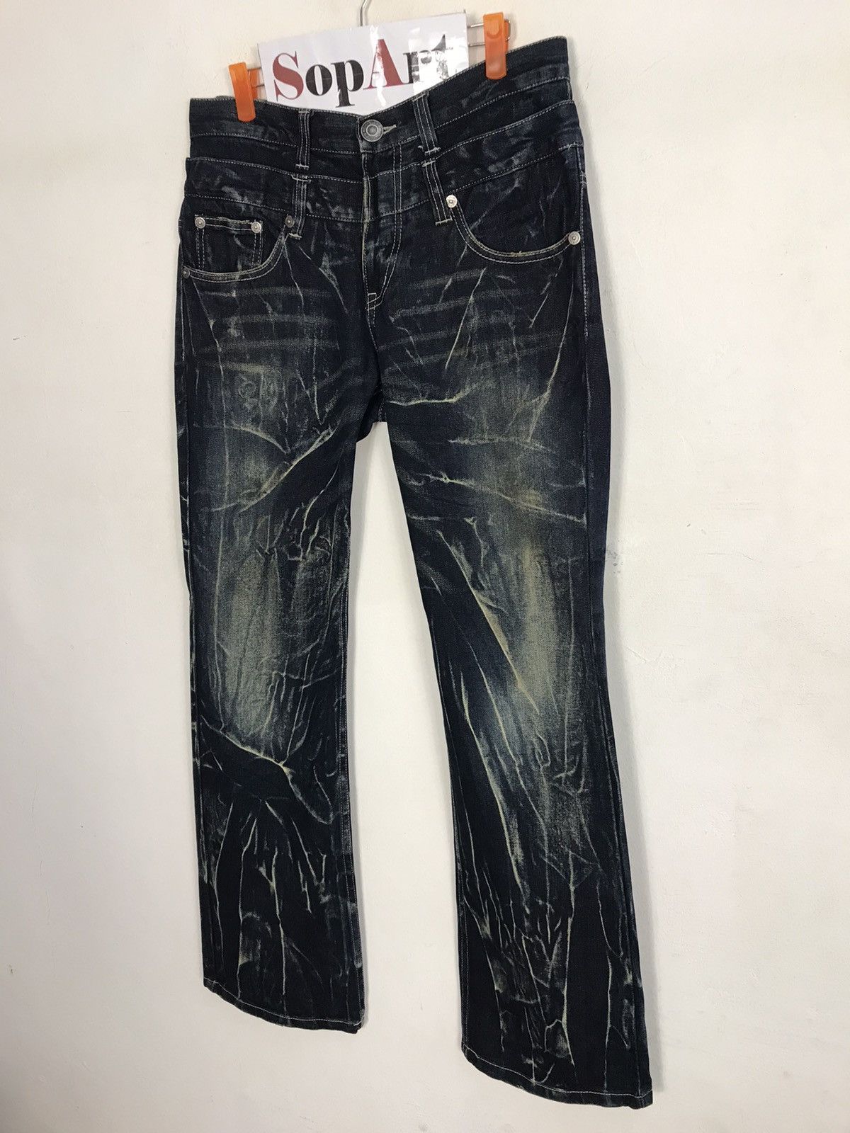 Japanese Brand × Vintage Vtg Nylaus Double Waist Lightning Patches Phoenix Design Size US 33 - 4 Thumbnail