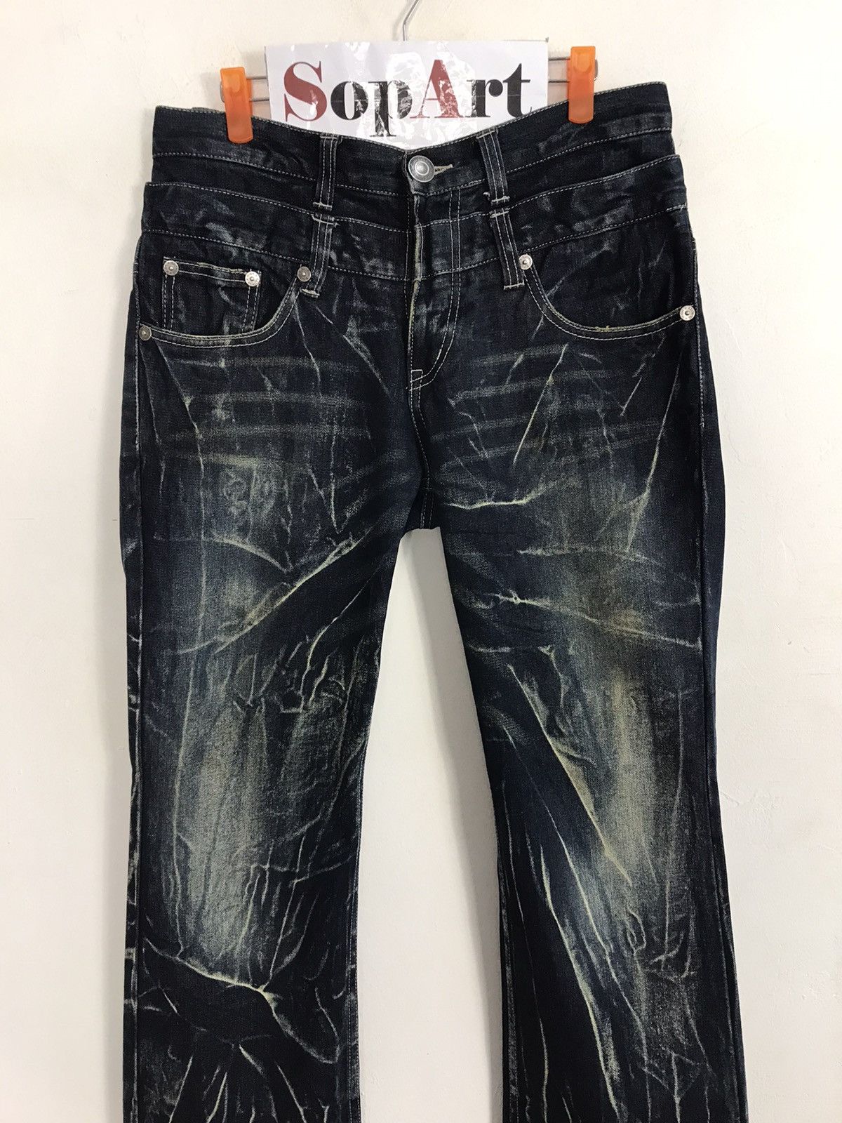 Japanese Brand × Vintage Vtg Nylaus Double Waist Lightning Patches Phoenix Design Size US 33 - 3 Thumbnail
