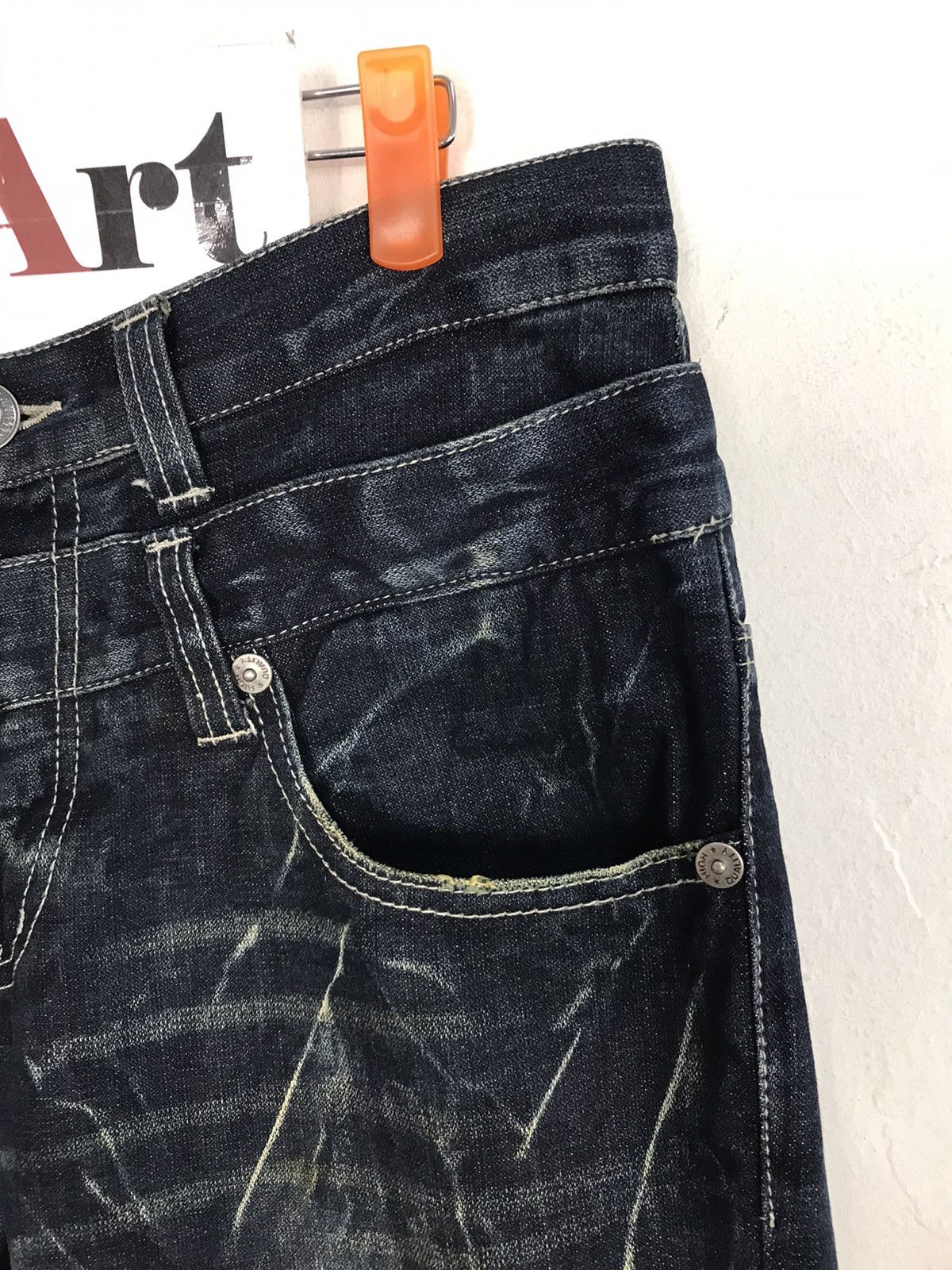 Japanese Brand × Vintage Vtg Nylaus Double Waist Lightning Patches Phoenix Design Size US 33 - 5 Thumbnail