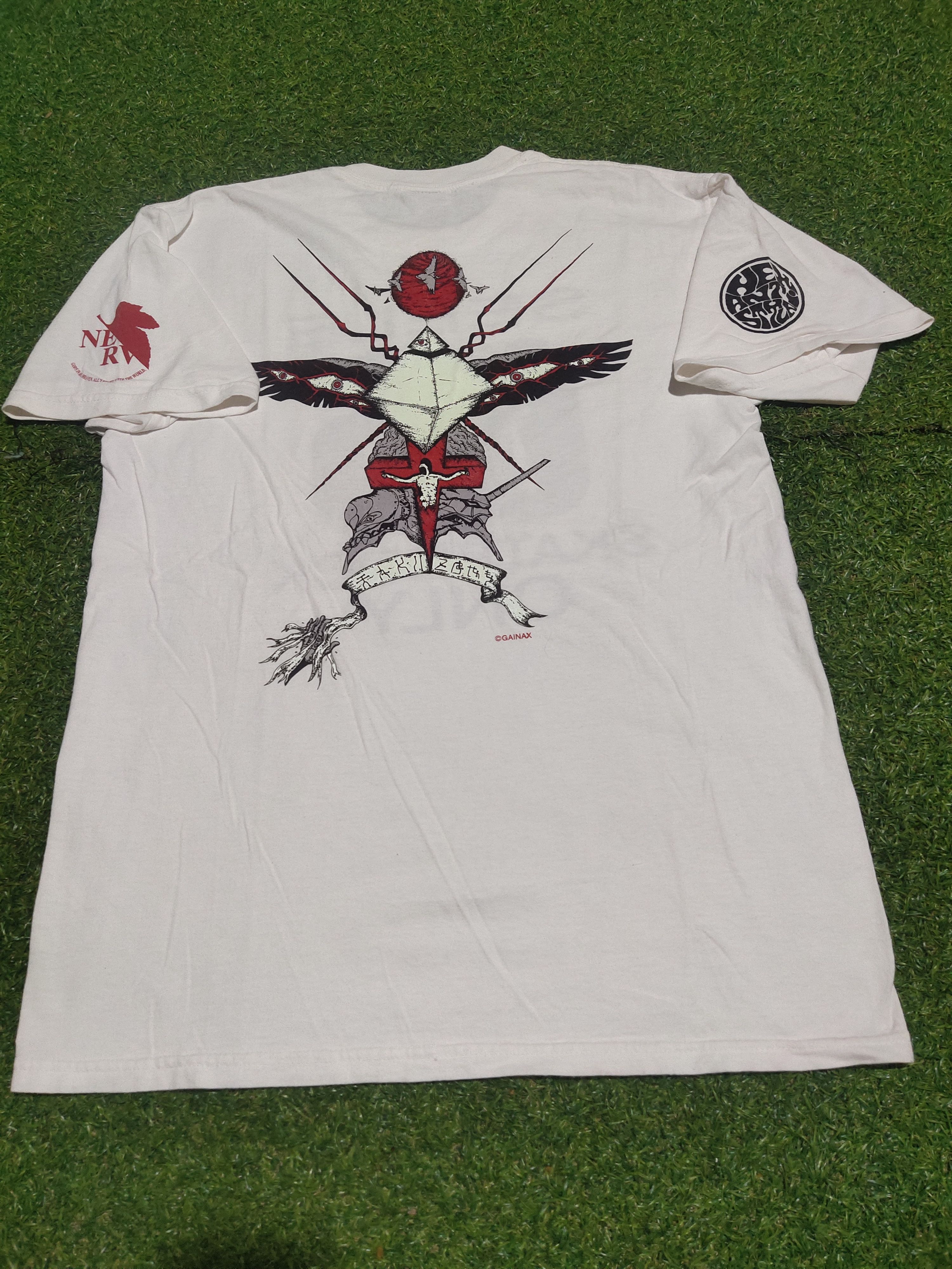 image of Anima x Movie Vintage Evangelion Seele Lilith Hollow Anime Movie in White, Men's (Size Medium)