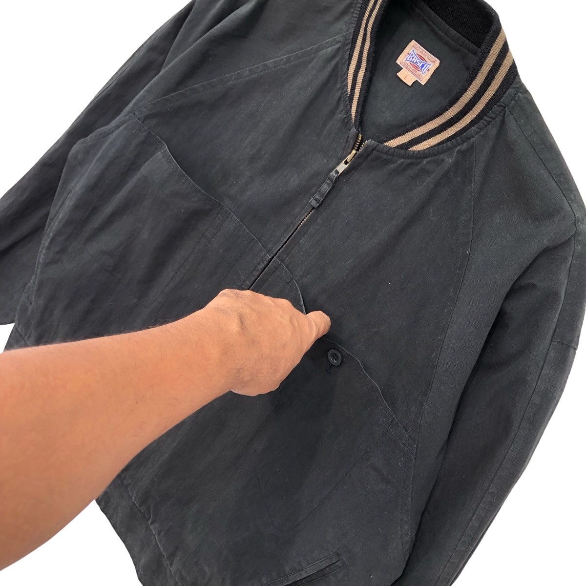 Basco Vintage BASCO Sportwear Pocket Bomber Jacket Size US L / EU 52-54 / 3 - 6 Thumbnail