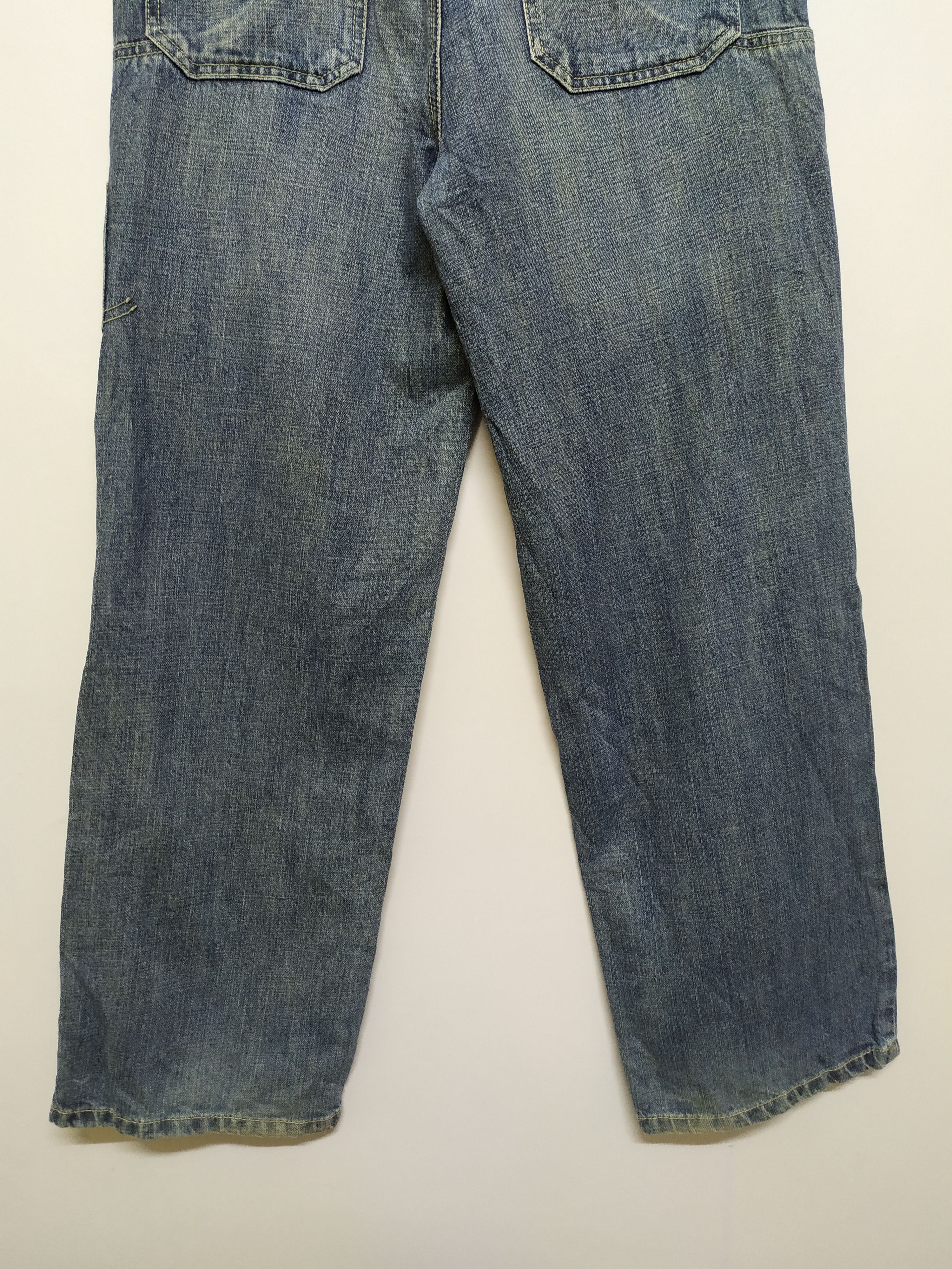 Japanese Brand Authentic Denim faded Cargo Pants Size US 30 / EU 46 - 8 Thumbnail