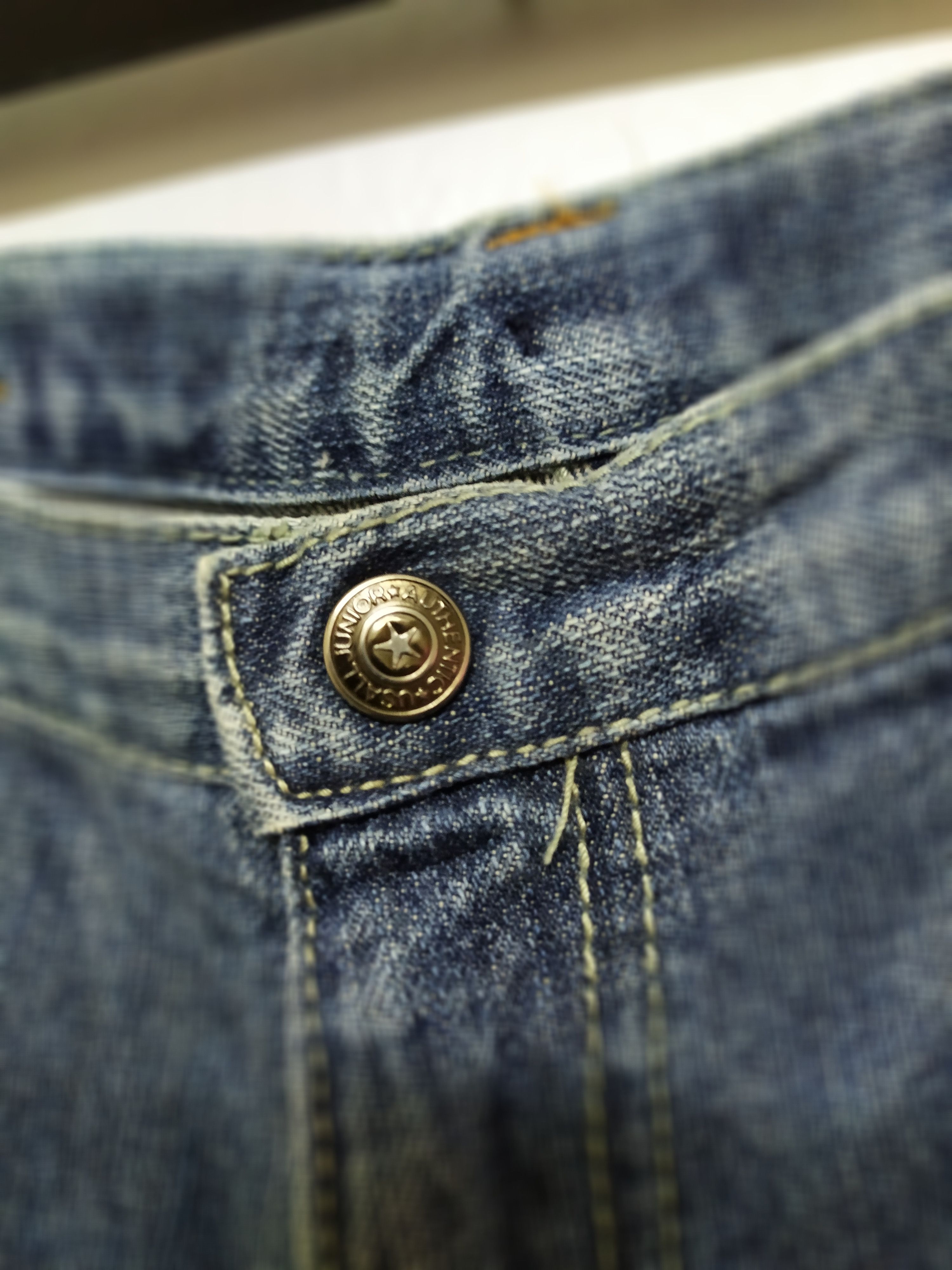 Japanese Brand Authentic Denim faded Cargo Pants Size US 30 / EU 46 - 7 Thumbnail