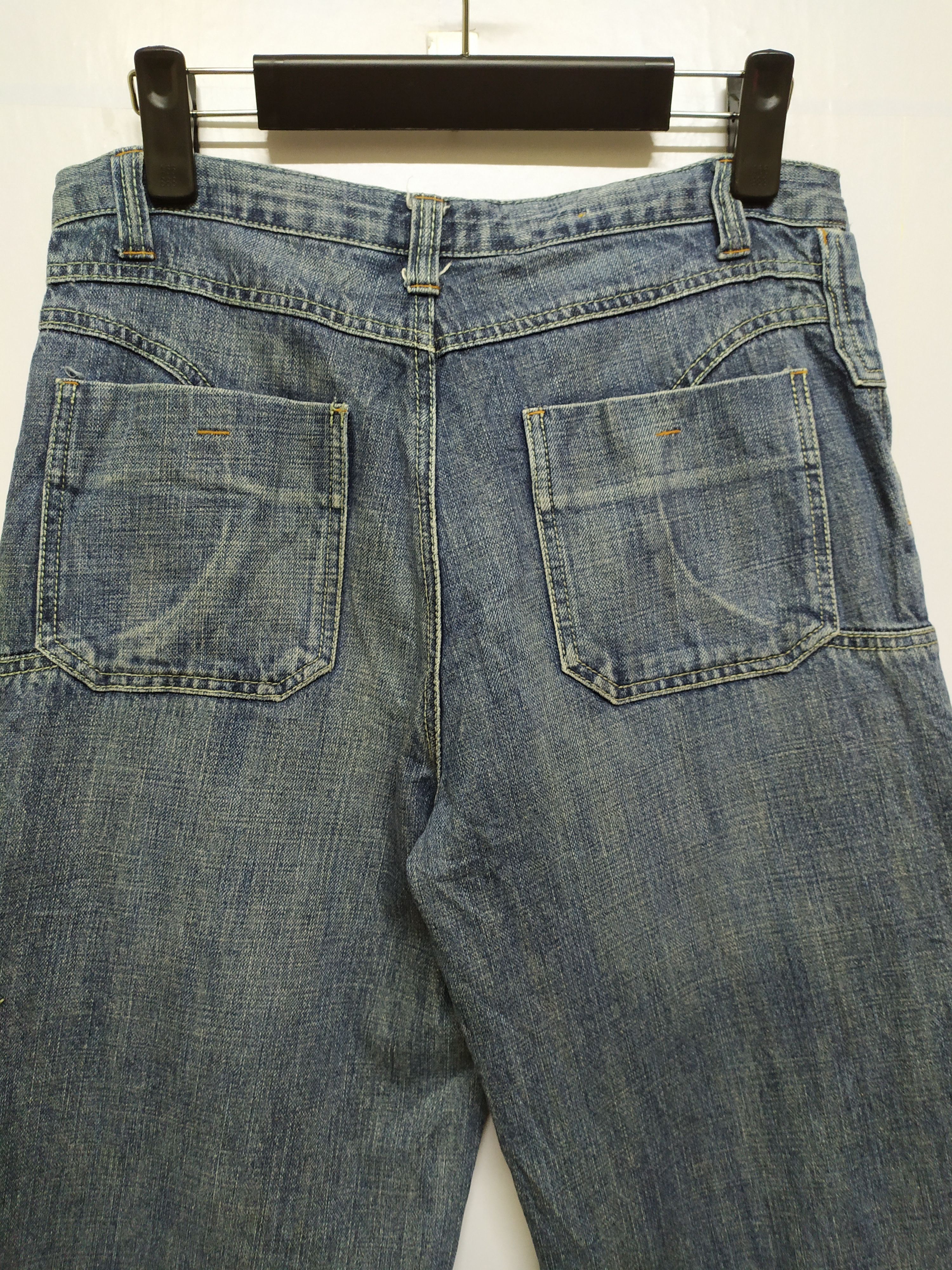 Japanese Brand Authentic Denim faded Cargo Pants Size US 30 / EU 46 - 9 Thumbnail