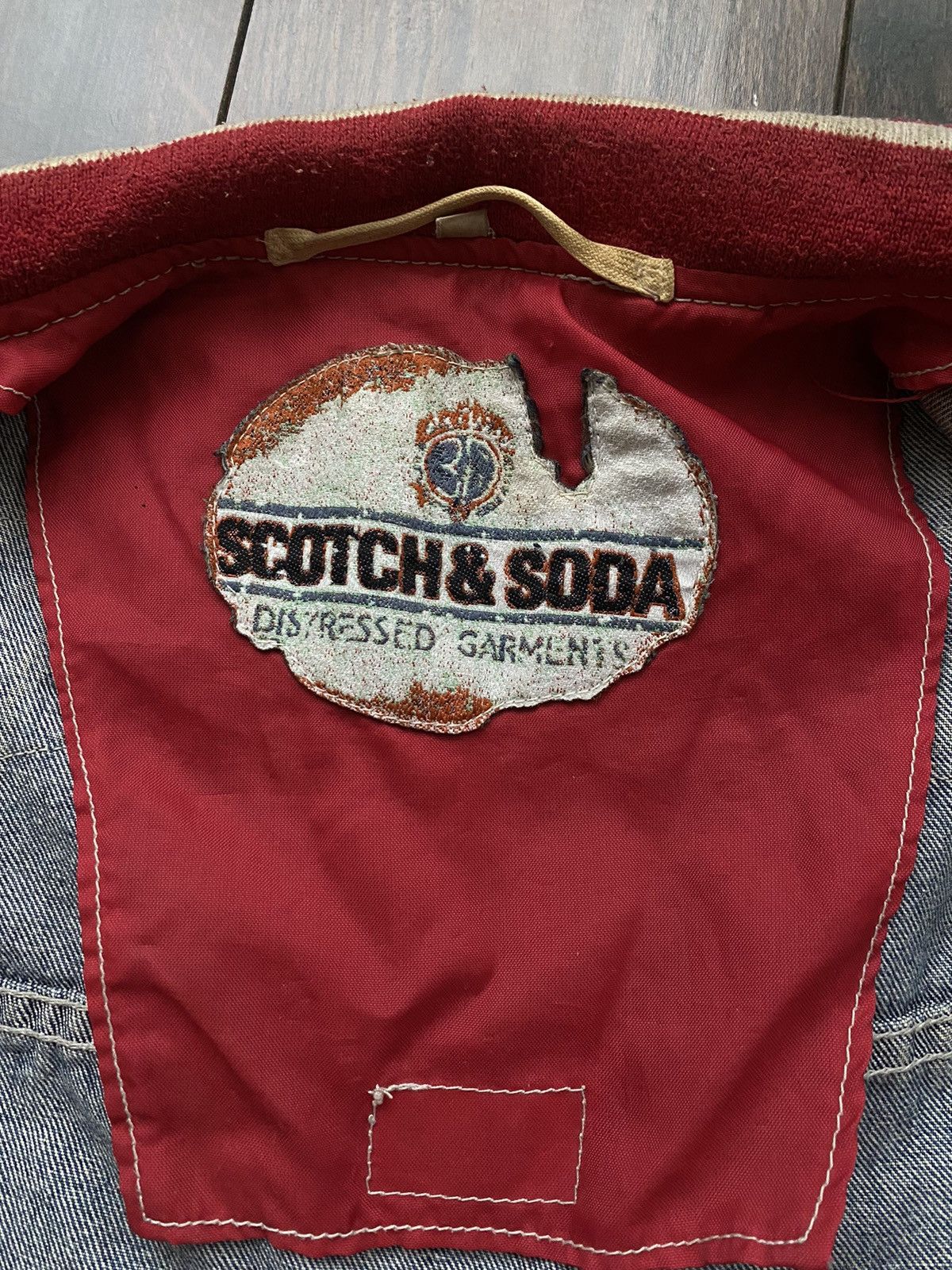 Scotch & Soda Scotch & Soda Denim bomber Jacket distressed style Size US XL / EU 56 / 4 - 11 Thumbnail
