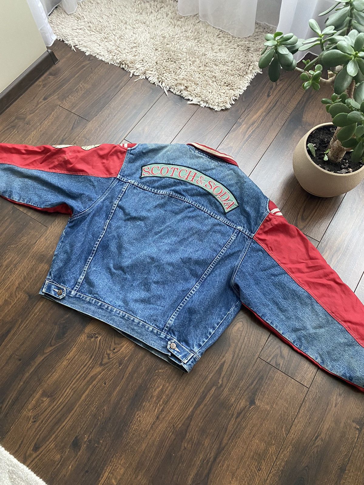 Scotch & Soda Scotch & Soda Denim bomber Jacket distressed style Size US XL / EU 56 / 4 - 6 Thumbnail