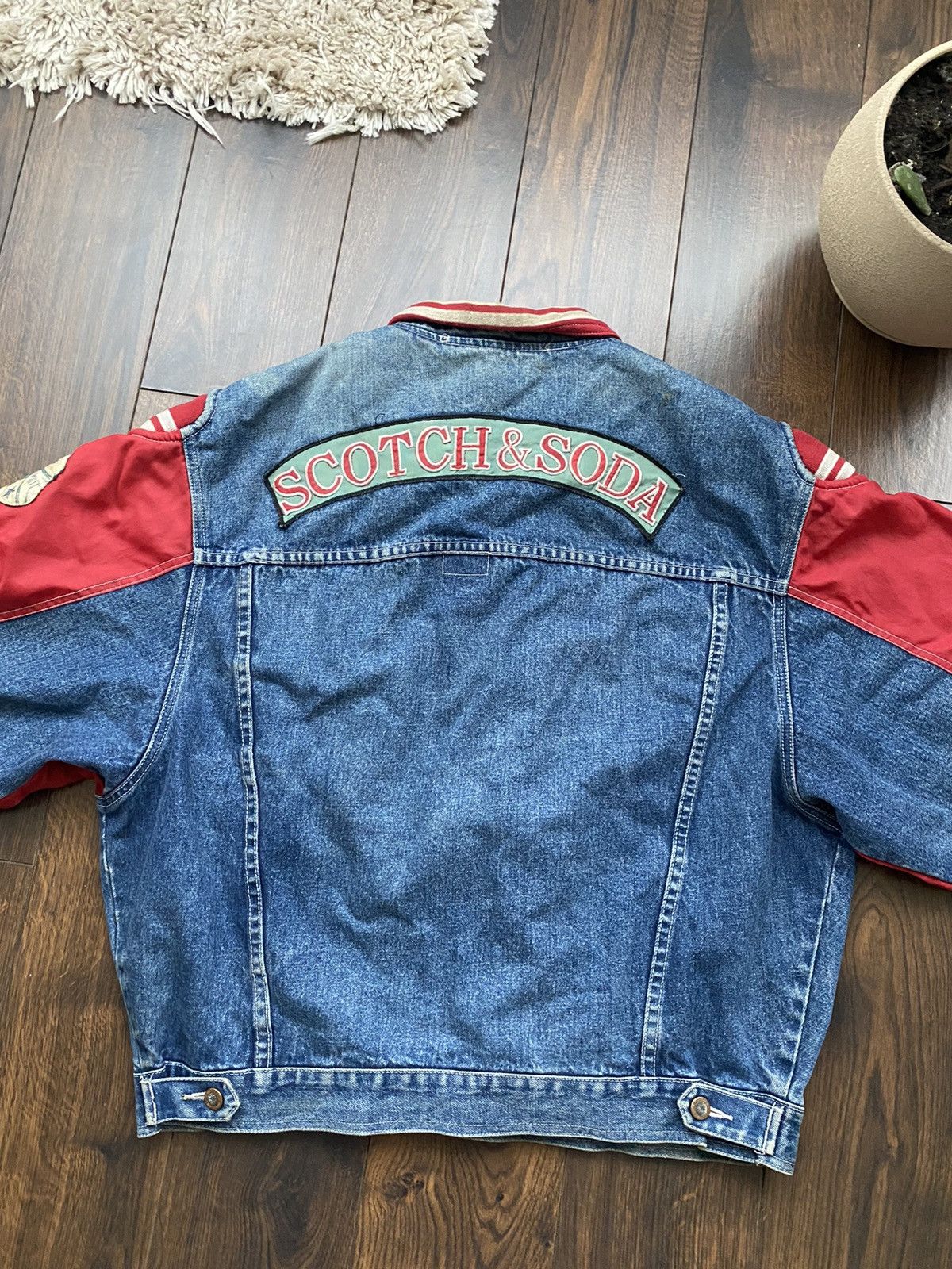 Scotch & Soda Scotch & Soda Denim bomber Jacket distressed style Size US XL / EU 56 / 4 - 7 Thumbnail