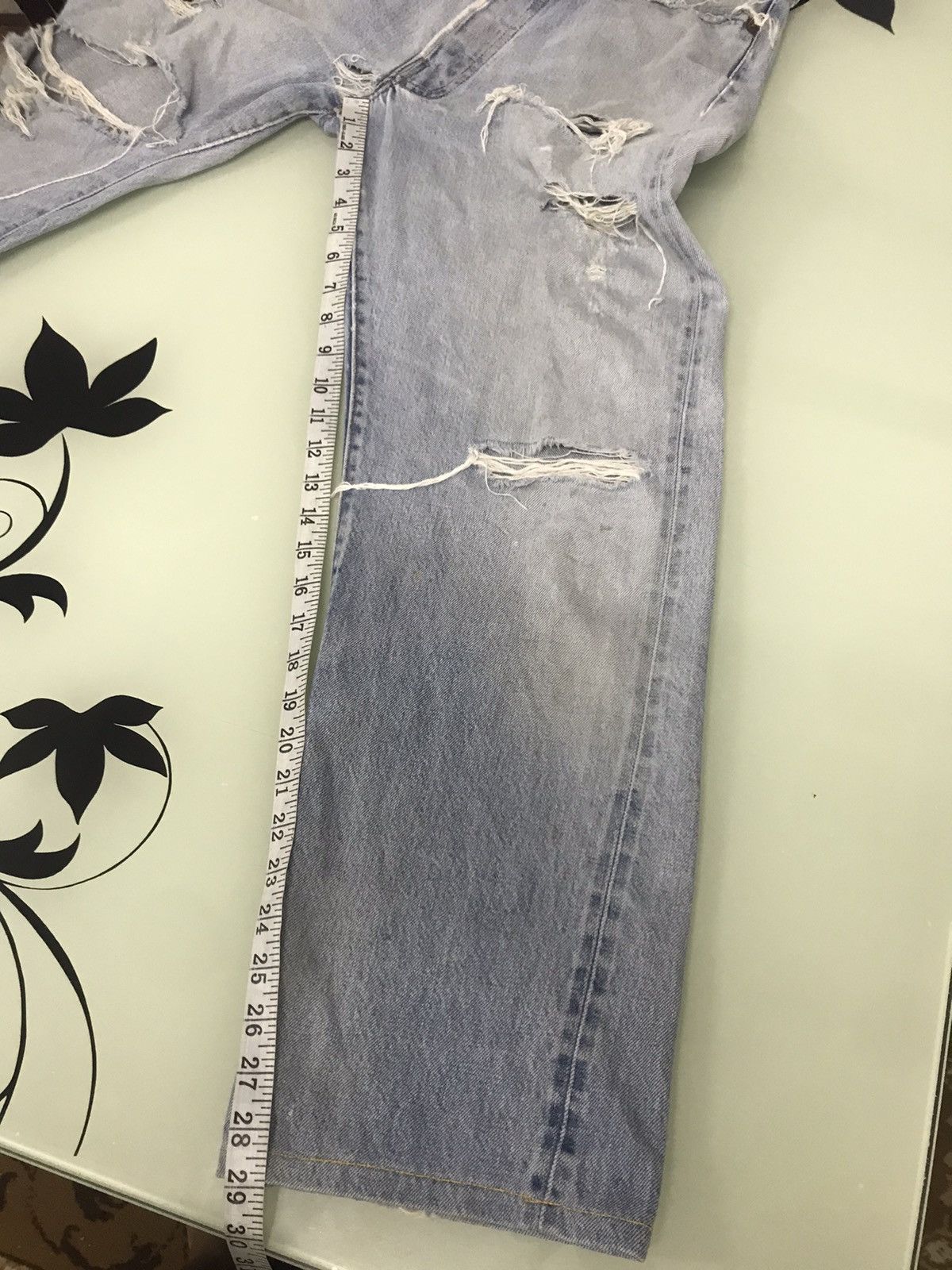 Levi's Vintage 70s Levis Rindem 524 Selvege Distressed Denim Size US 34 / EU 50 - 23 Thumbnail