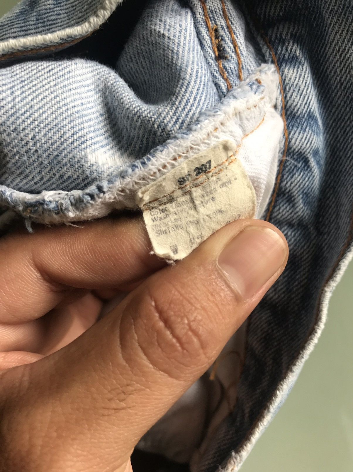 Levi's Vintage 70s Levis Rindem 524 Selvege Distressed Denim Size US 34 / EU 50 - 7 Thumbnail