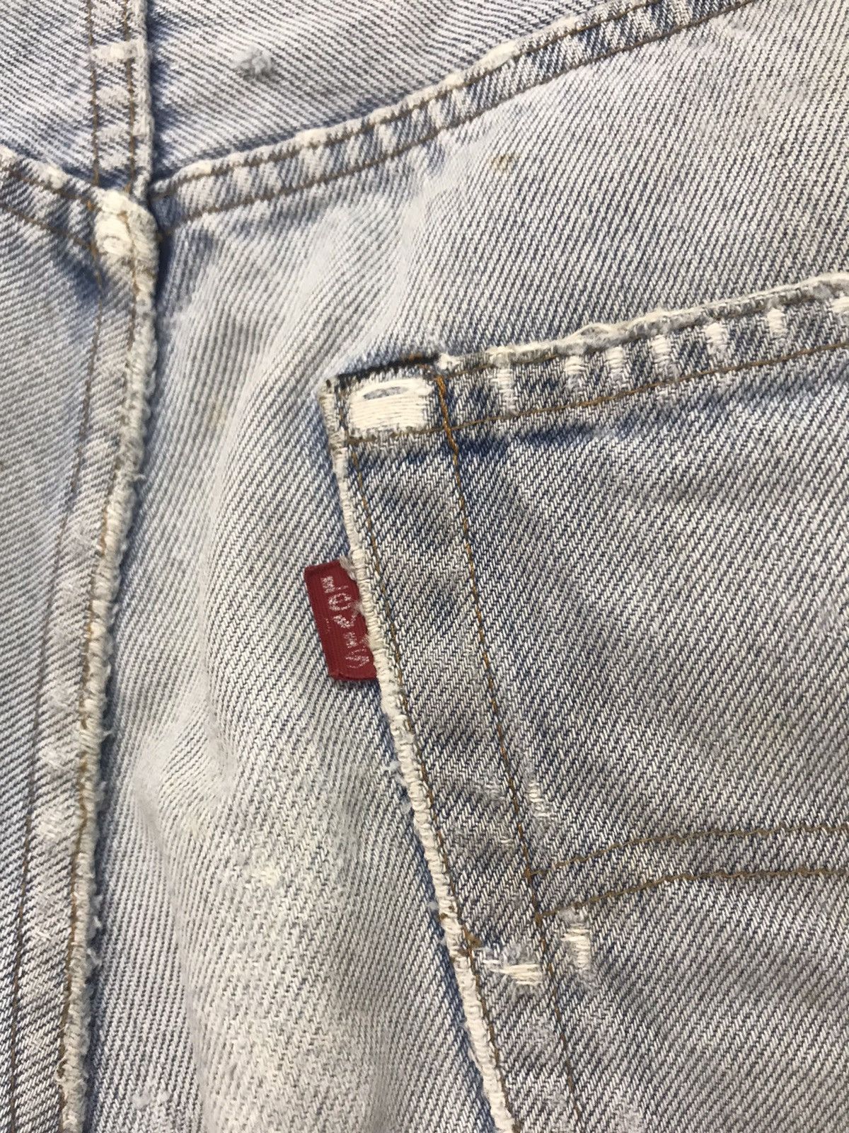 Levi's Vintage 70s Levis Rindem 524 Selvege Distressed Denim Size US 34 / EU 50 - 15 Thumbnail