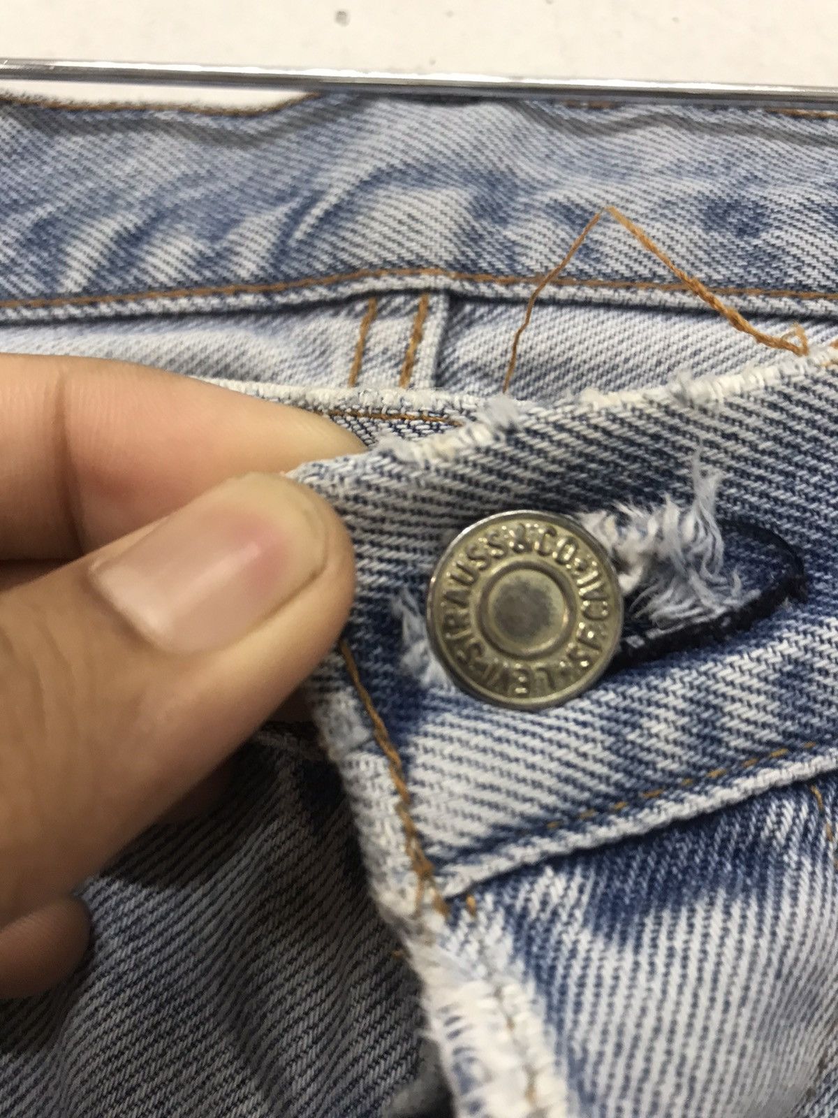 Levi's Vintage 70s Levis Rindem 524 Selvege Distressed Denim Size US 34 / EU 50 - 4 Thumbnail