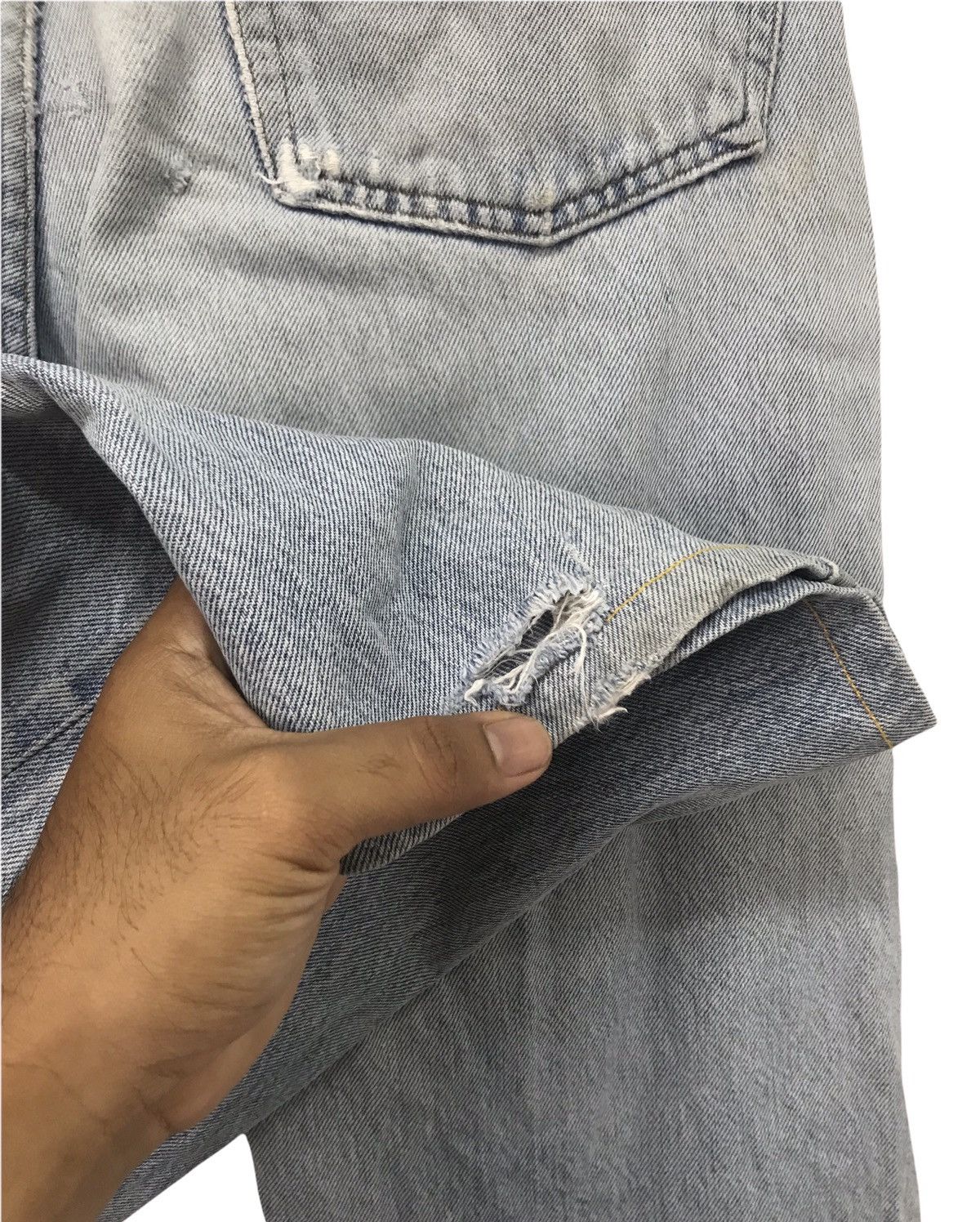 Levi's Vintage 70s Levis Rindem 524 Selvege Distressed Denim Size US 34 / EU 50 - 17 Thumbnail