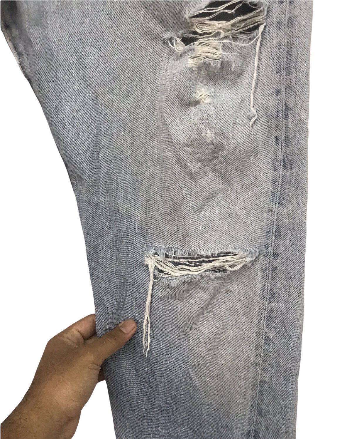 Levi's Vintage 70s Levis Rindem 524 Selvege Distressed Denim Size US 34 / EU 50 - 12 Thumbnail