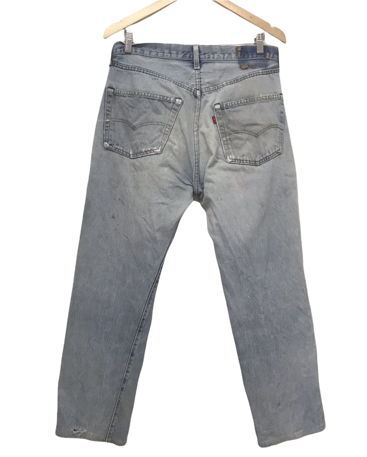 Levi's Vintage 70s Levis Rindem 524 Selvege Distressed Denim Size US 34 / EU 50 - 3 Thumbnail
